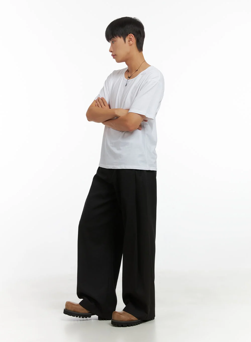 Men's Sophisticated Wide Leg Trousers CO408 - Image 3