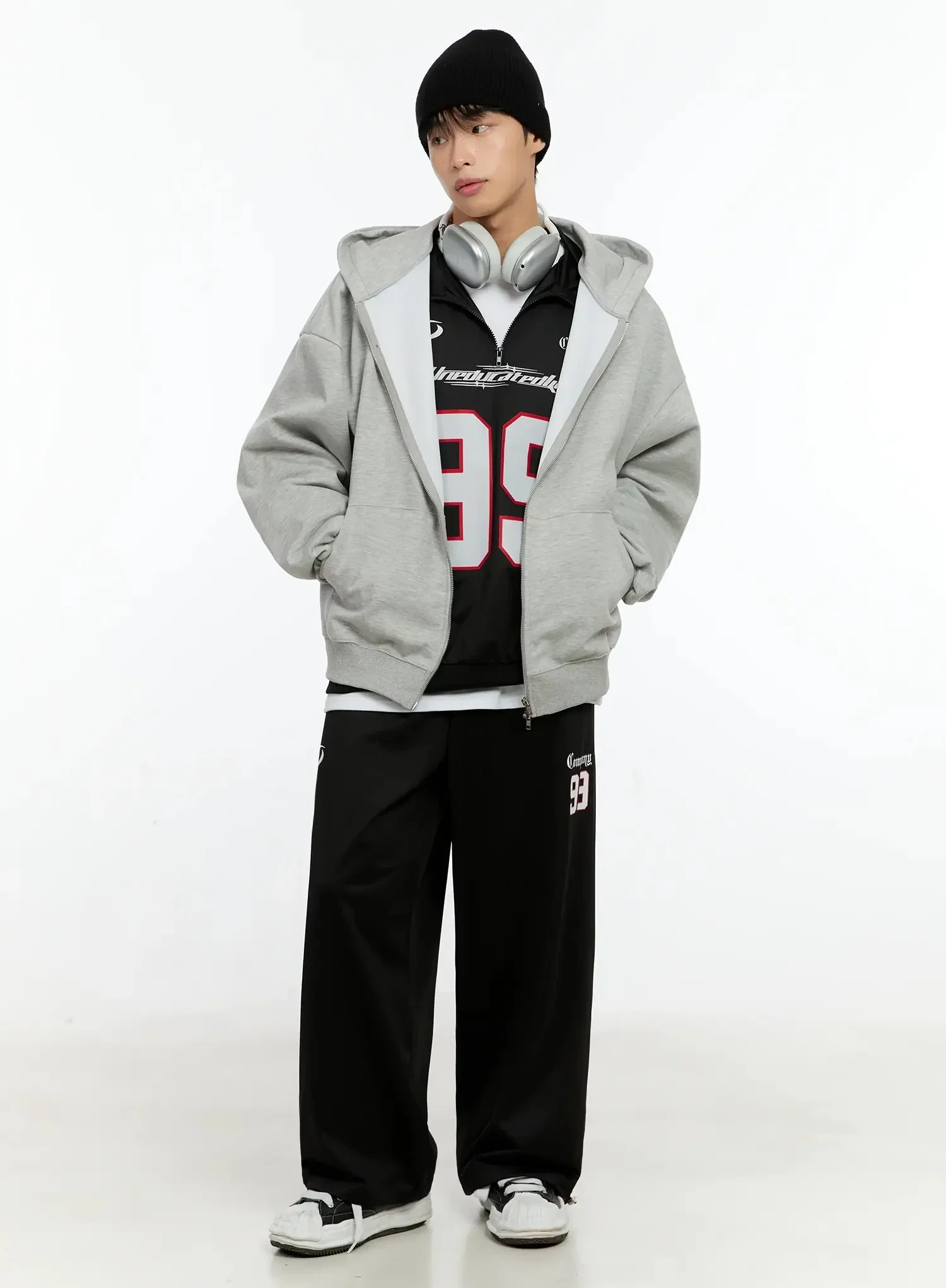 Men's Sports Graphic Wide Pants IN525 - Image 16