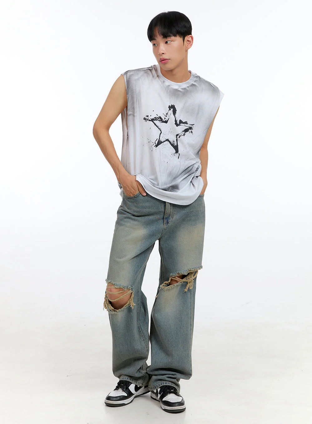 Men's Star Graphic Tank Top IG416 - Image 7