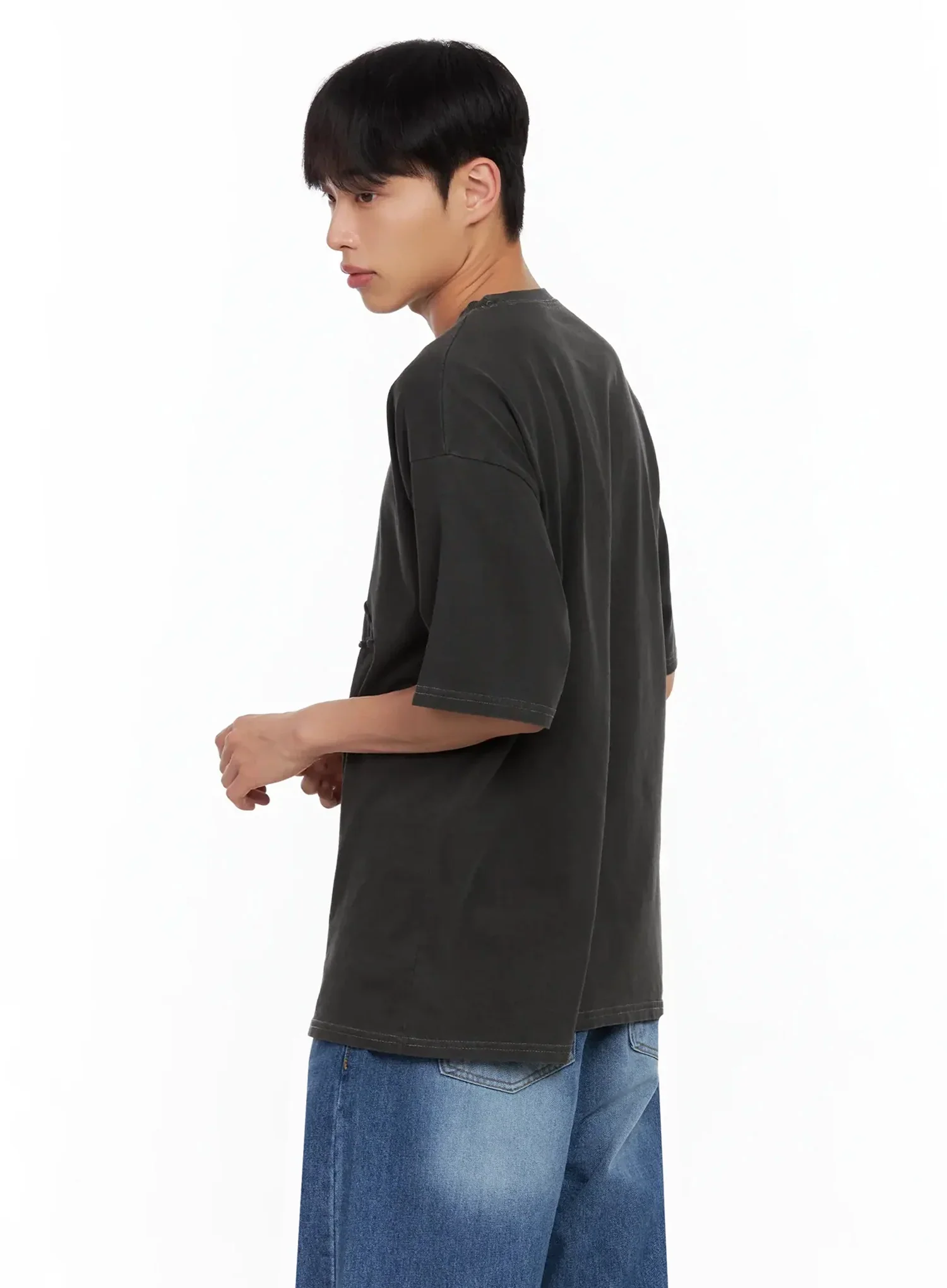 Men's Star Patch T-Shirt IL516 - Image 9