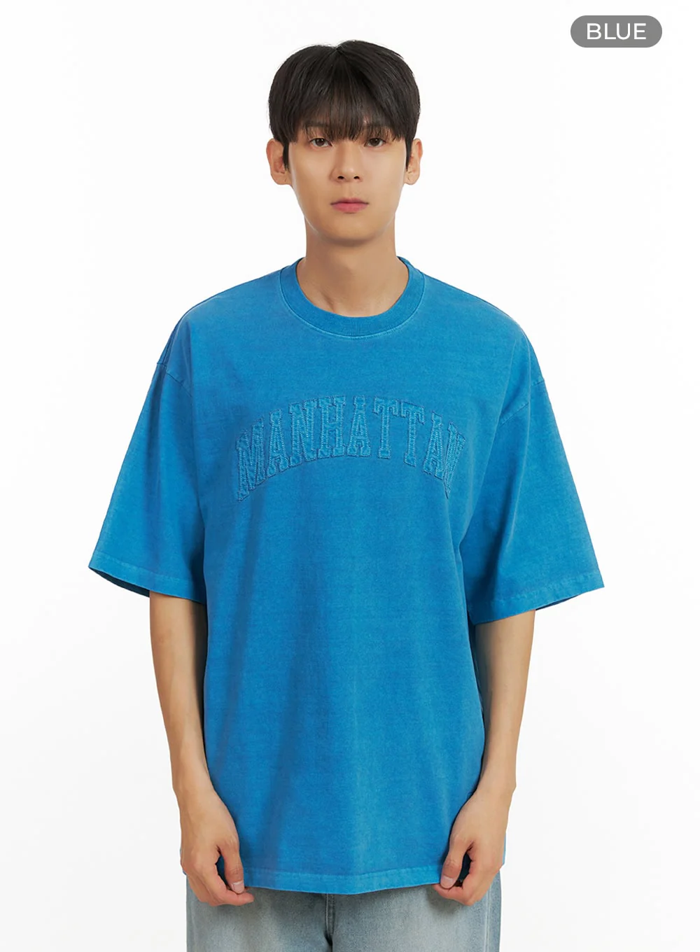 Men's Stitched Lettering T-Shirt IU419 - Image 10