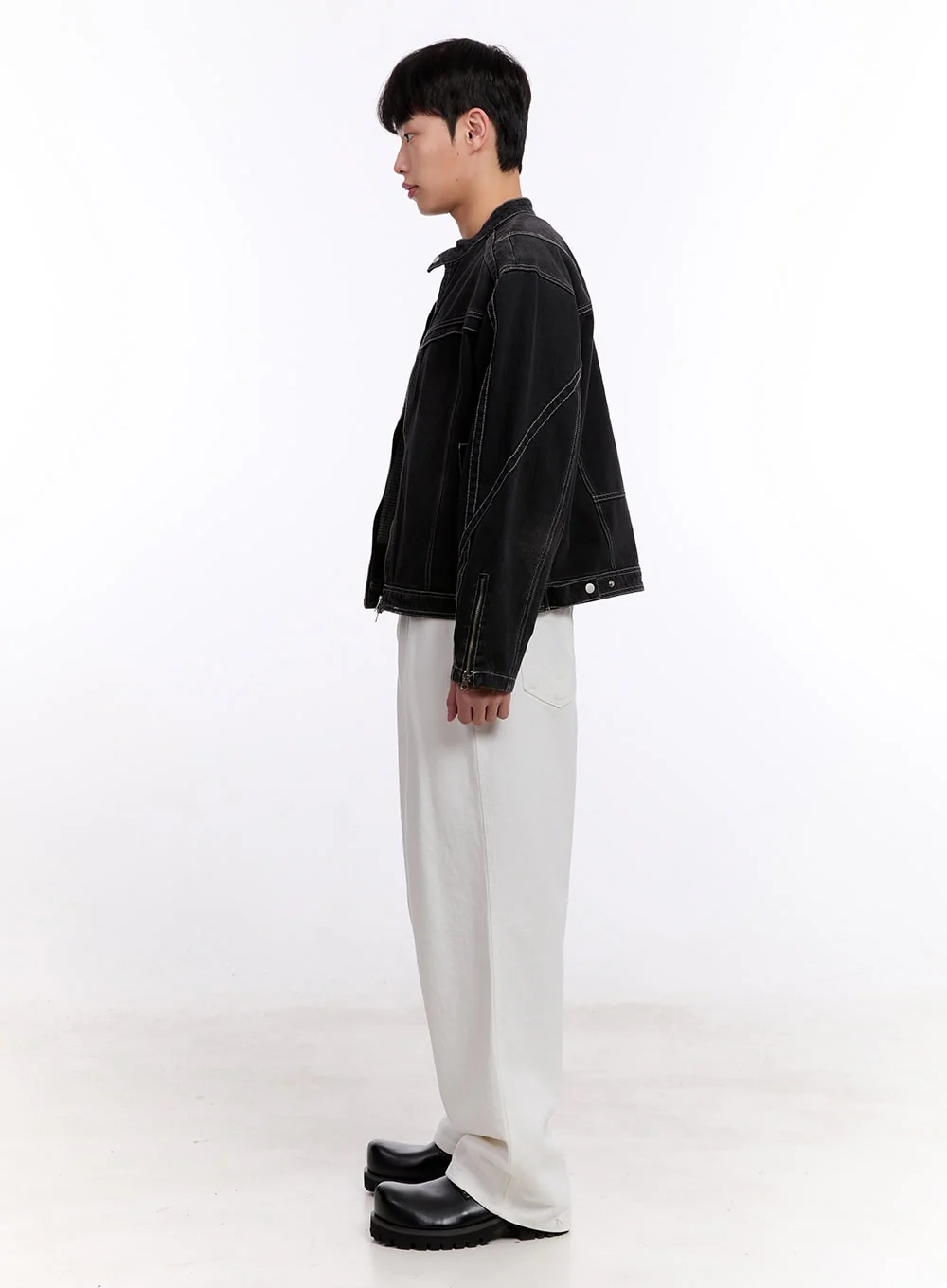 Men's Stitched Pintuck Cotton Pants IM512 - Image 7