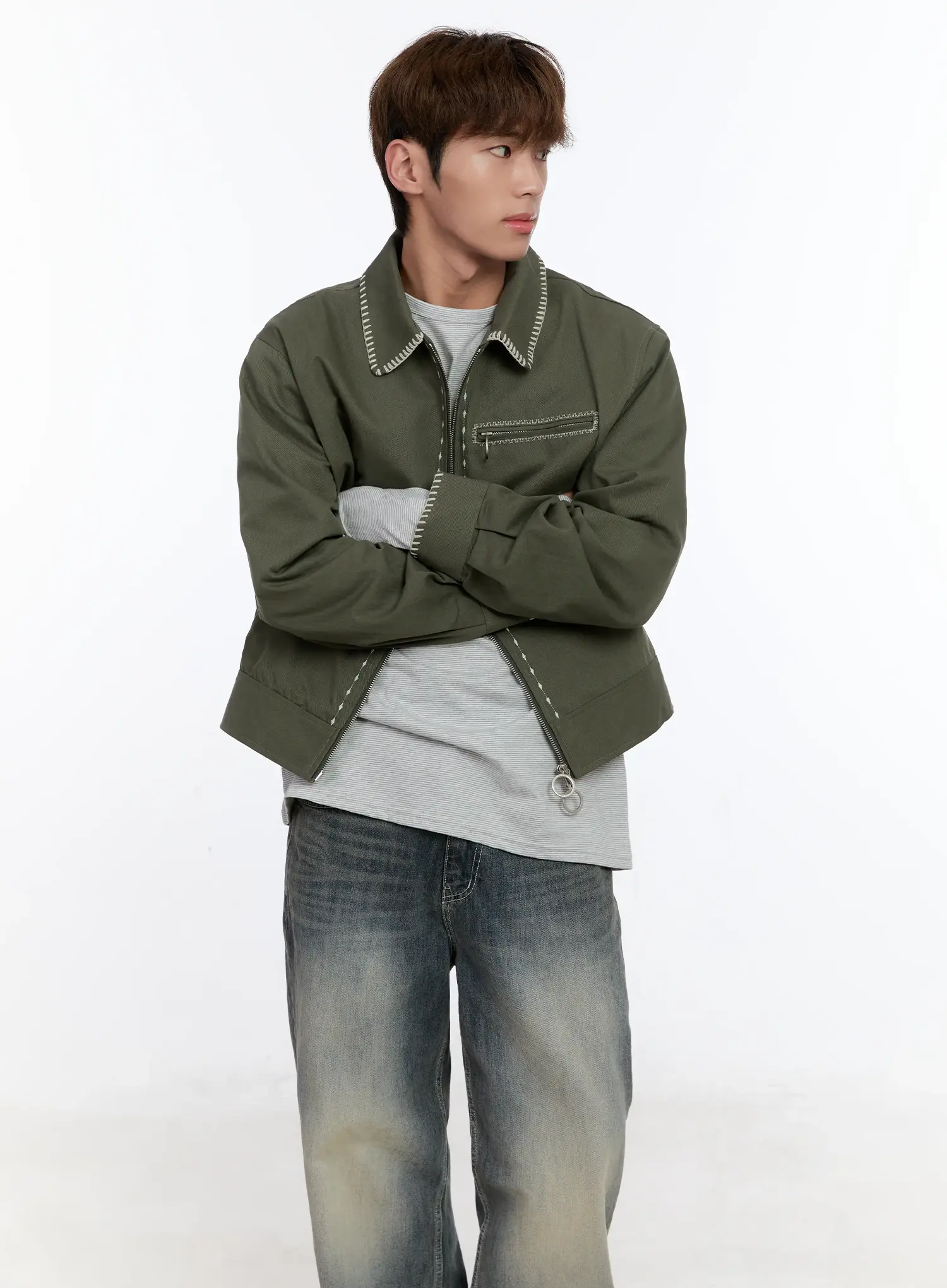 Men's Stitched Work Jacket IN512 - Image 7