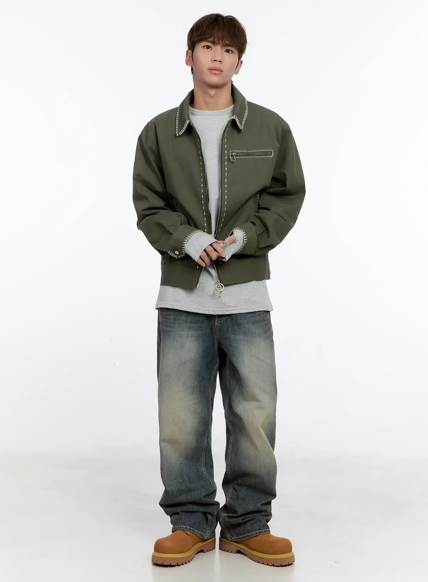 Men's Stitched Work Jacket IN512 - Image 8
