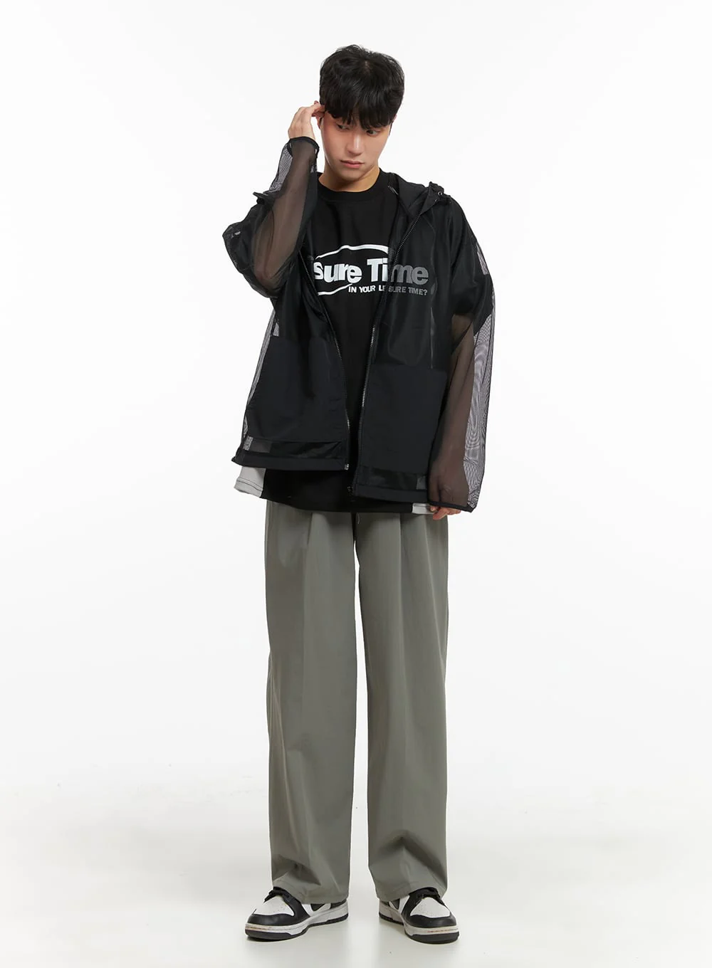 Men's Straight Fit Nylon Trousers IA402 - Image 7