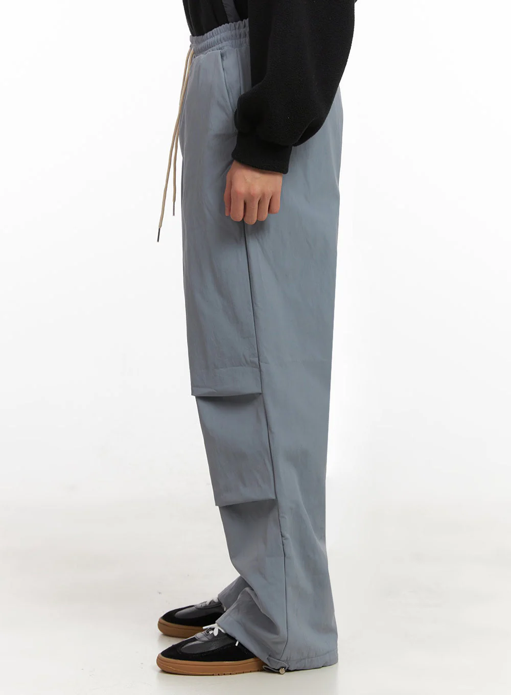 Men's Straight-Leg Solid Pintuck Track Pants ID427 - Image 4