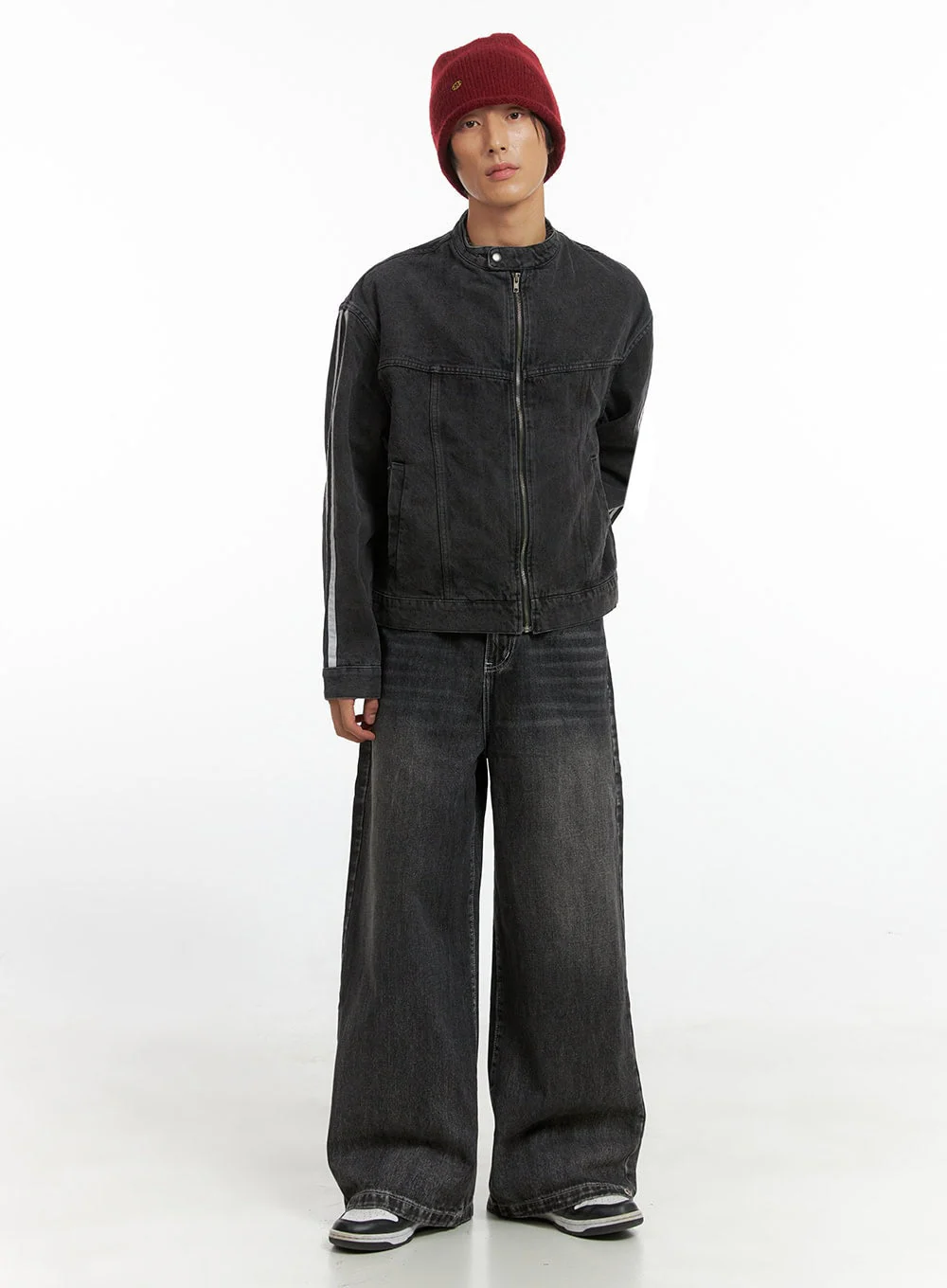 Men's Striped Button Denim Jacket IO417 - Image 6