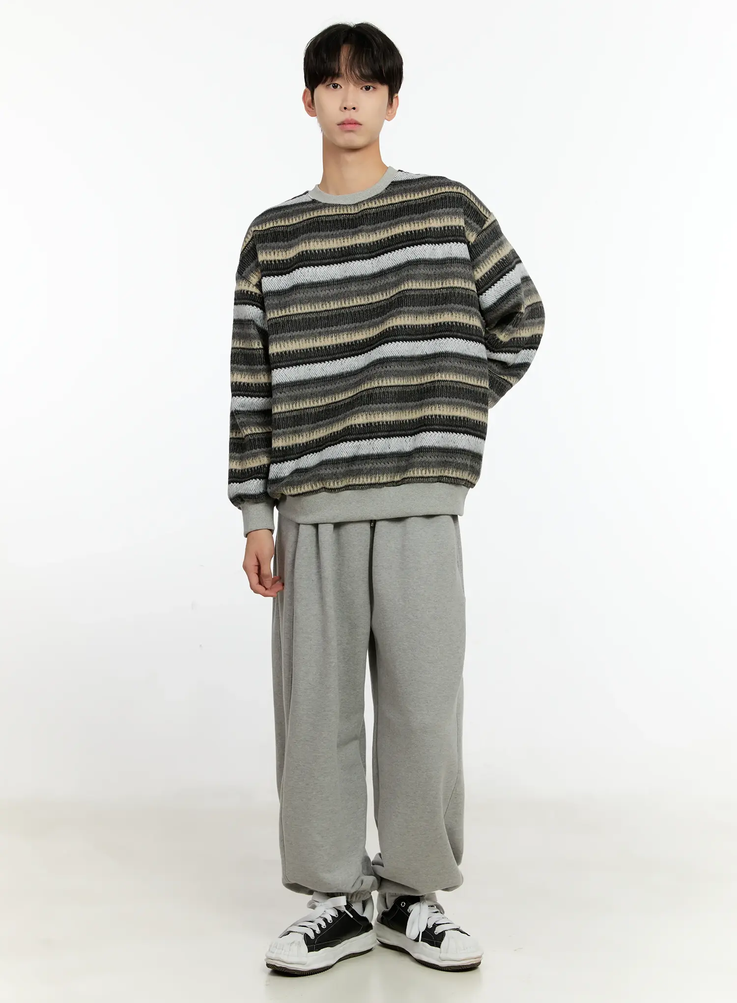 Men's Striped Casual Knit Sweater IO531 - Image 7