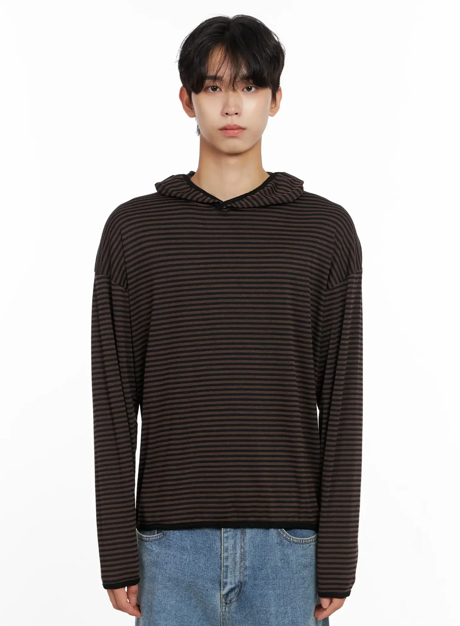 Men's Striped Hooded Long Sleeve IO517 - Image 17