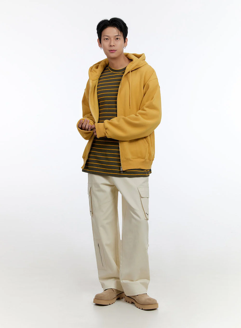 Men's Striped Round Neck Long Sleeve T-Shirt IO428 - Image 9