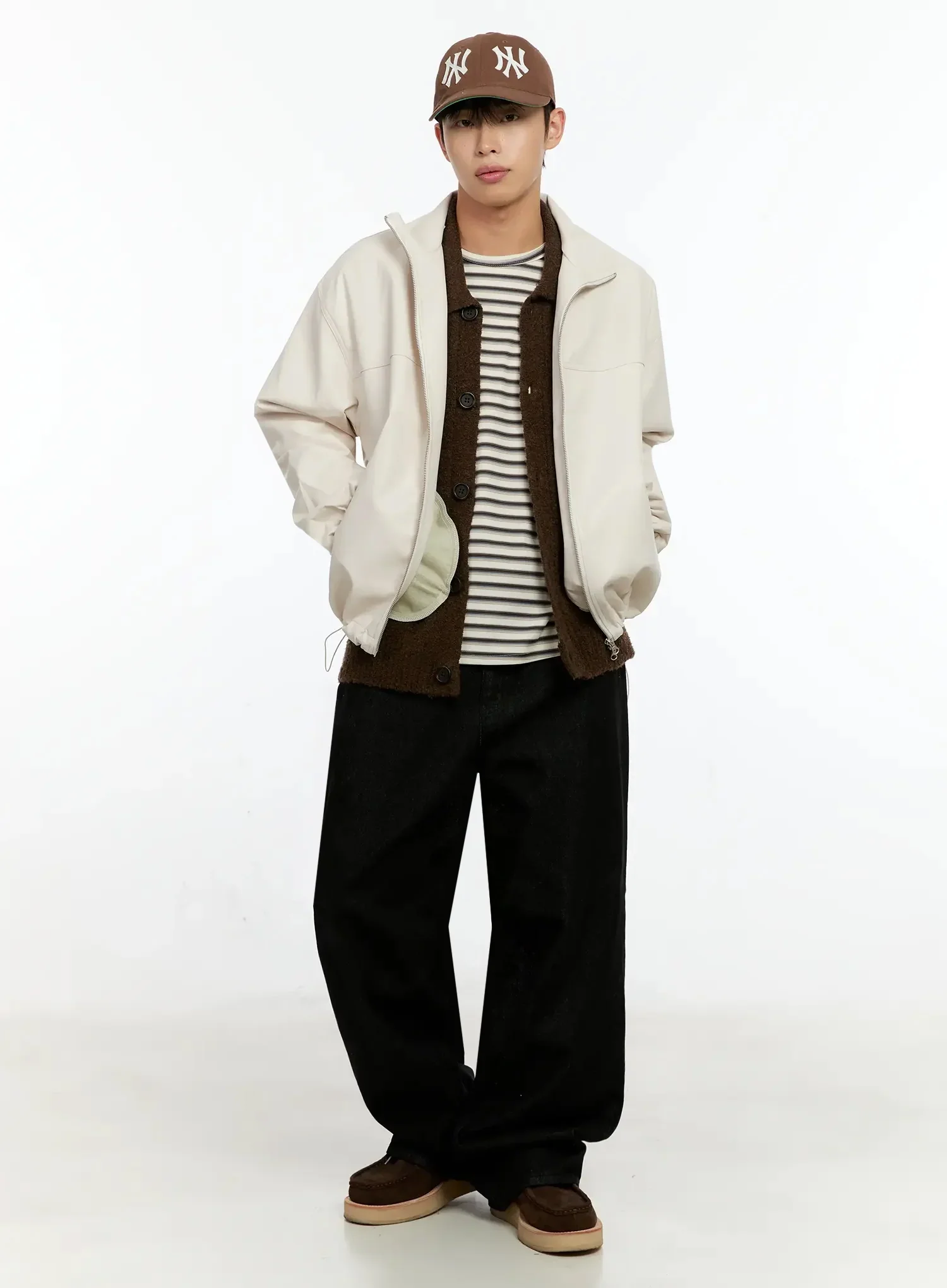 Men's Textured PU Jacket IN506