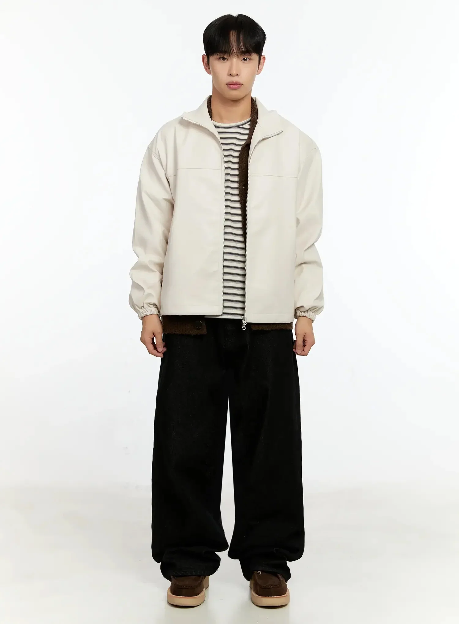 Men's Textured PU Jacket IN506 - Image 4