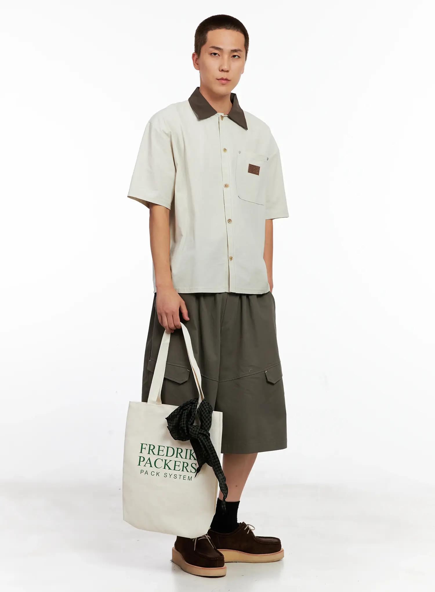 Men's Two-Tone Button-Up IG511 - Image 2