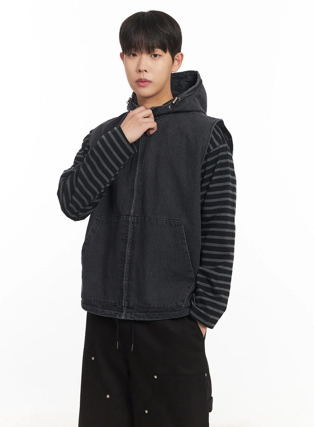Men's Urban Denim Hooded Vest IM528