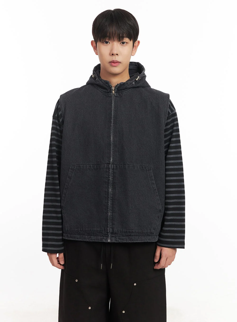 Men's Urban Denim Hooded Vest IM528 - Image 13