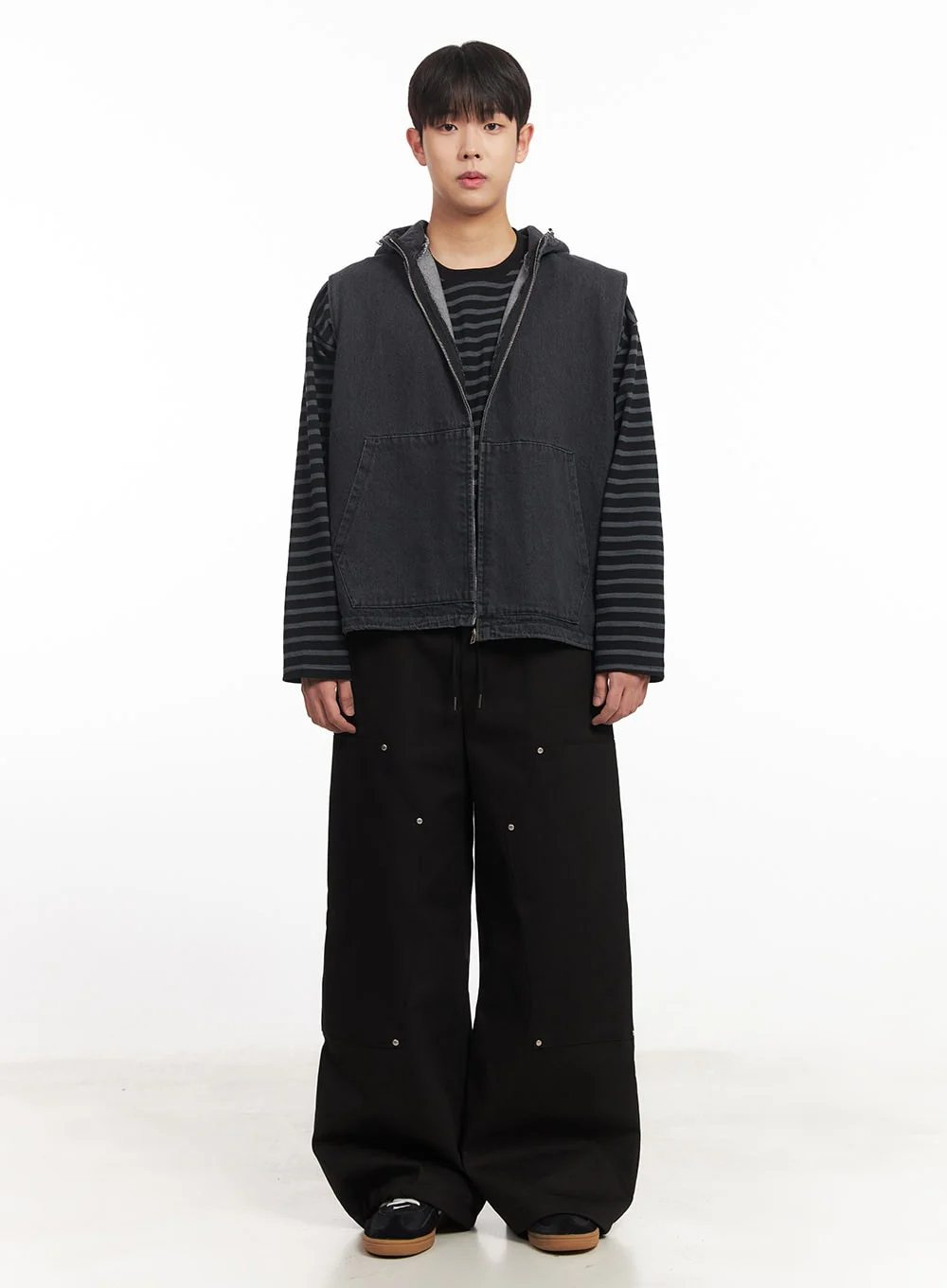 Men's Urban Denim Hooded Vest IM528 - Image 8