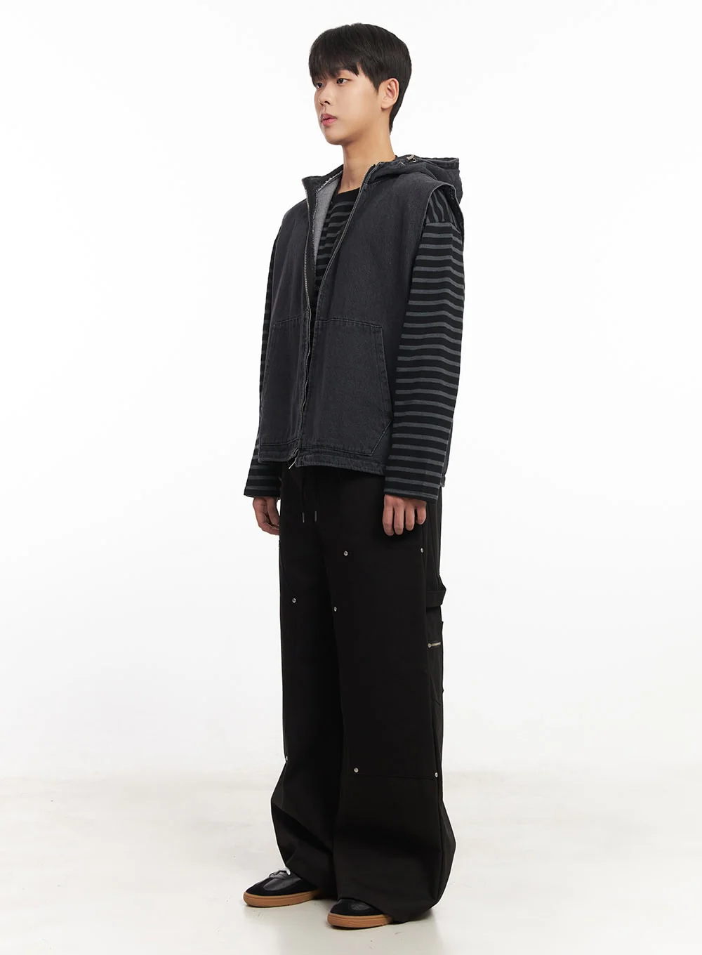 Men's Urban Denim Hooded Vest IM528 - Image 9