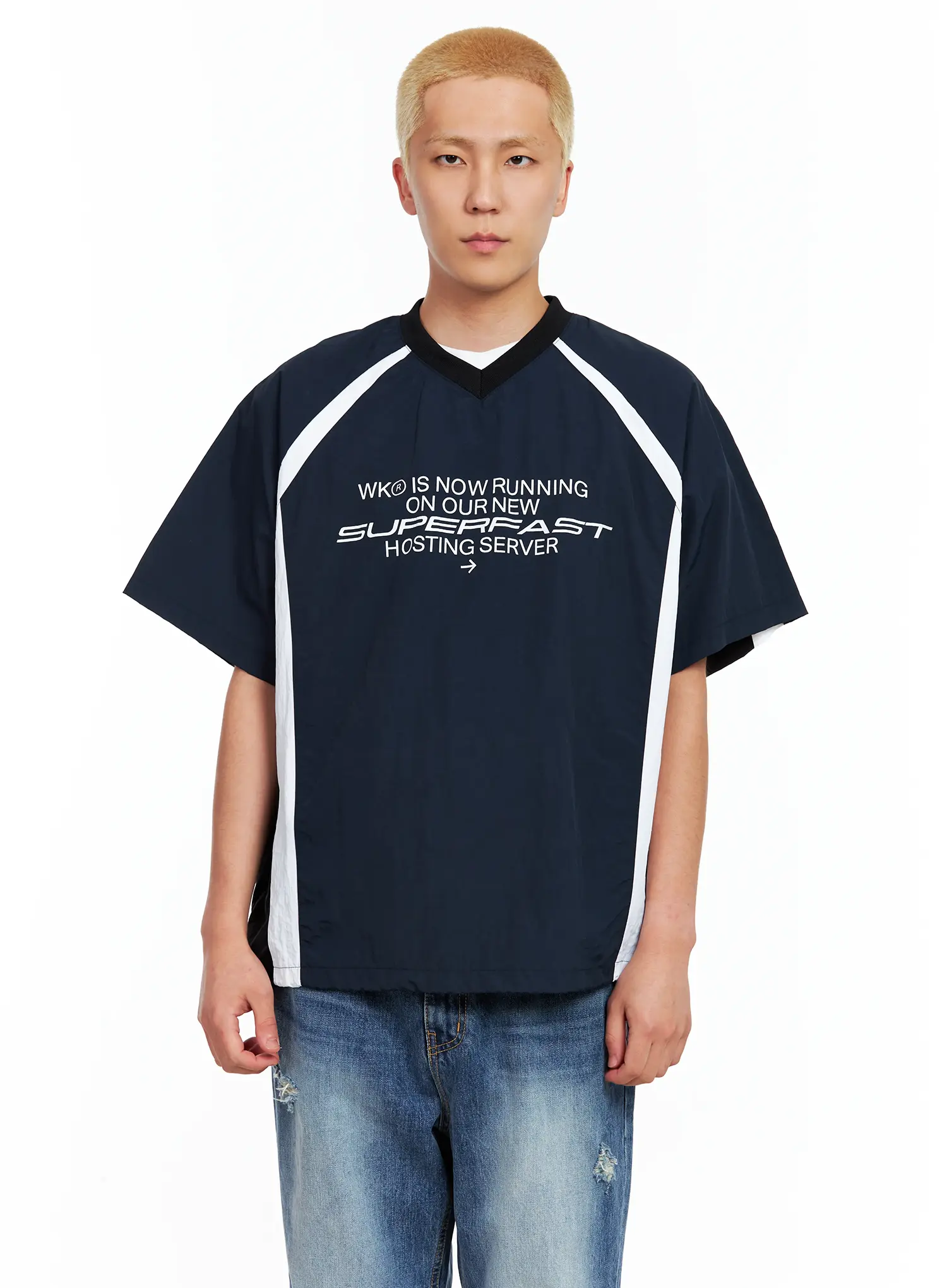 Men's V-Neck Basic Jersey IL514 - Image 13