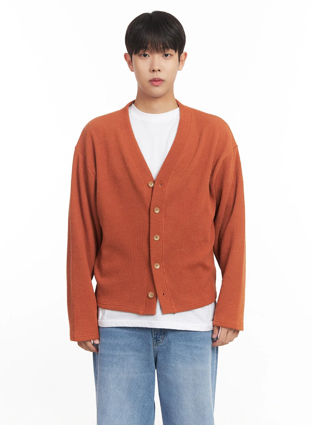 Men's V-Neck Buttoned Cardigan IM527 - Image 19