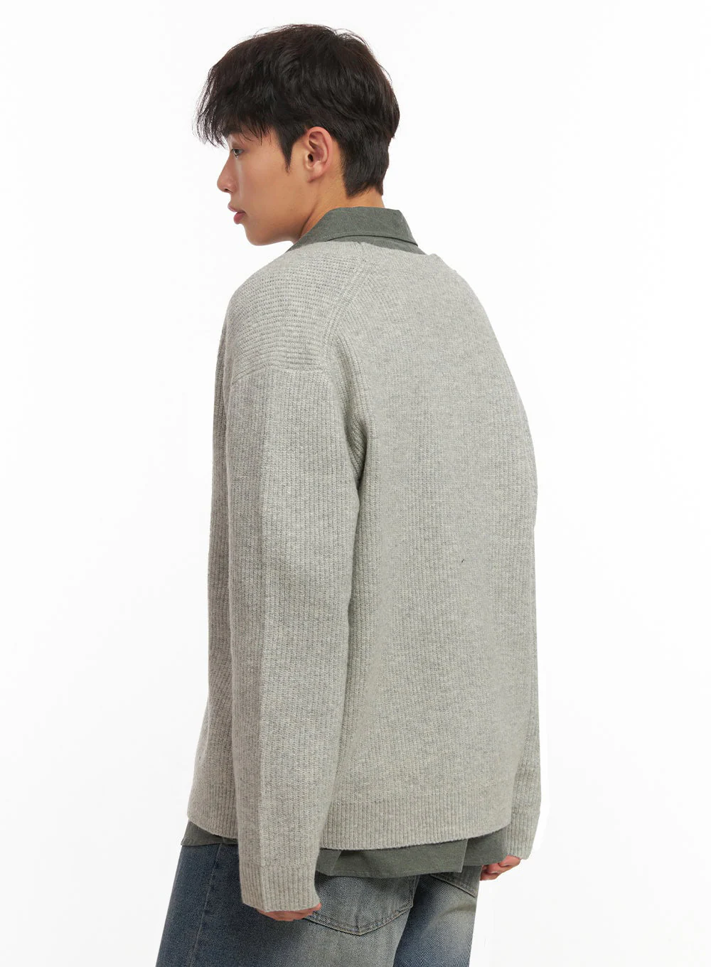 Men's V-Neck Buttoned Knit Cardigan ID431 - Image 4