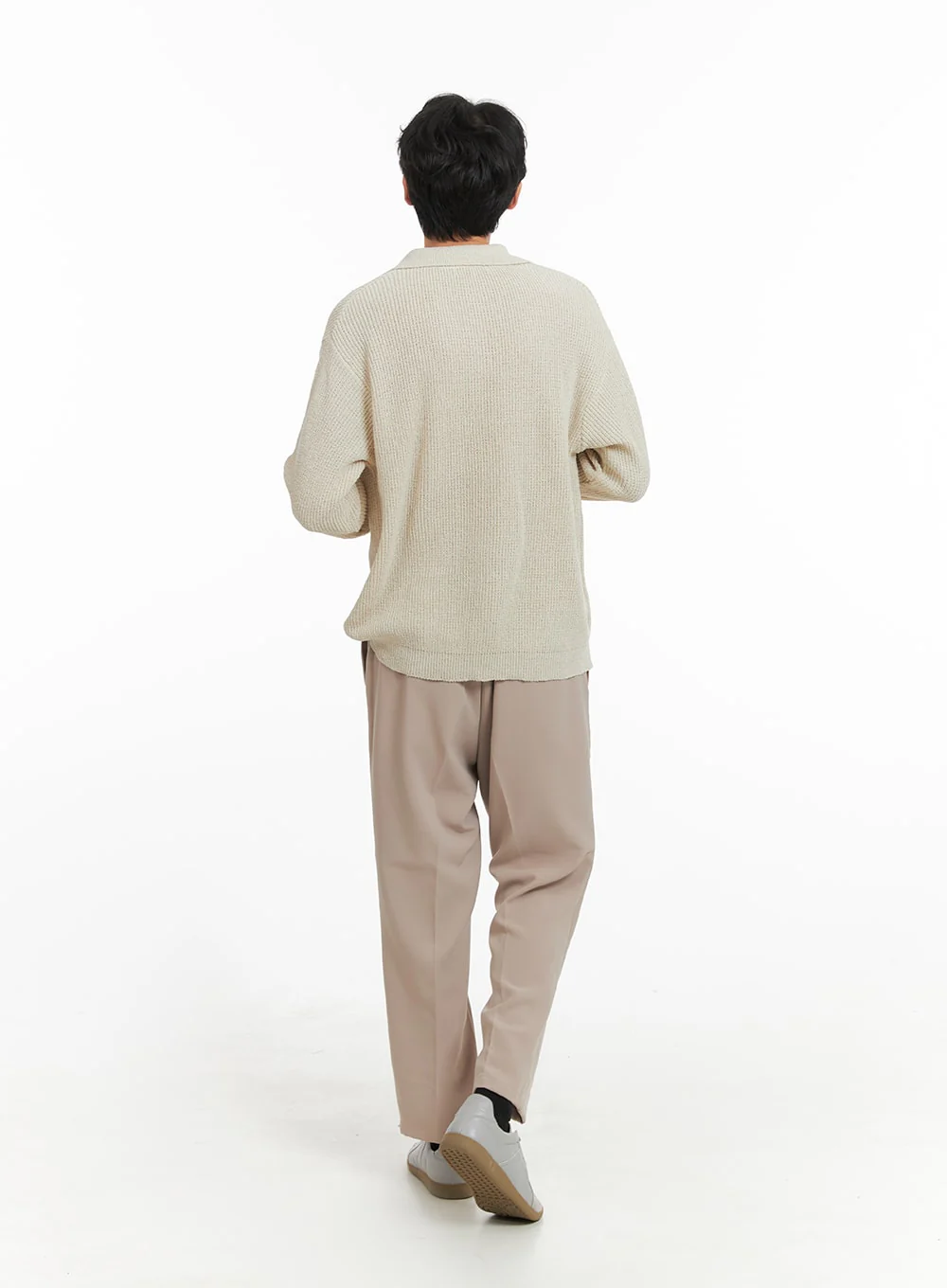 Men's V-Neck Knit Polo Top IA401 - Image 7