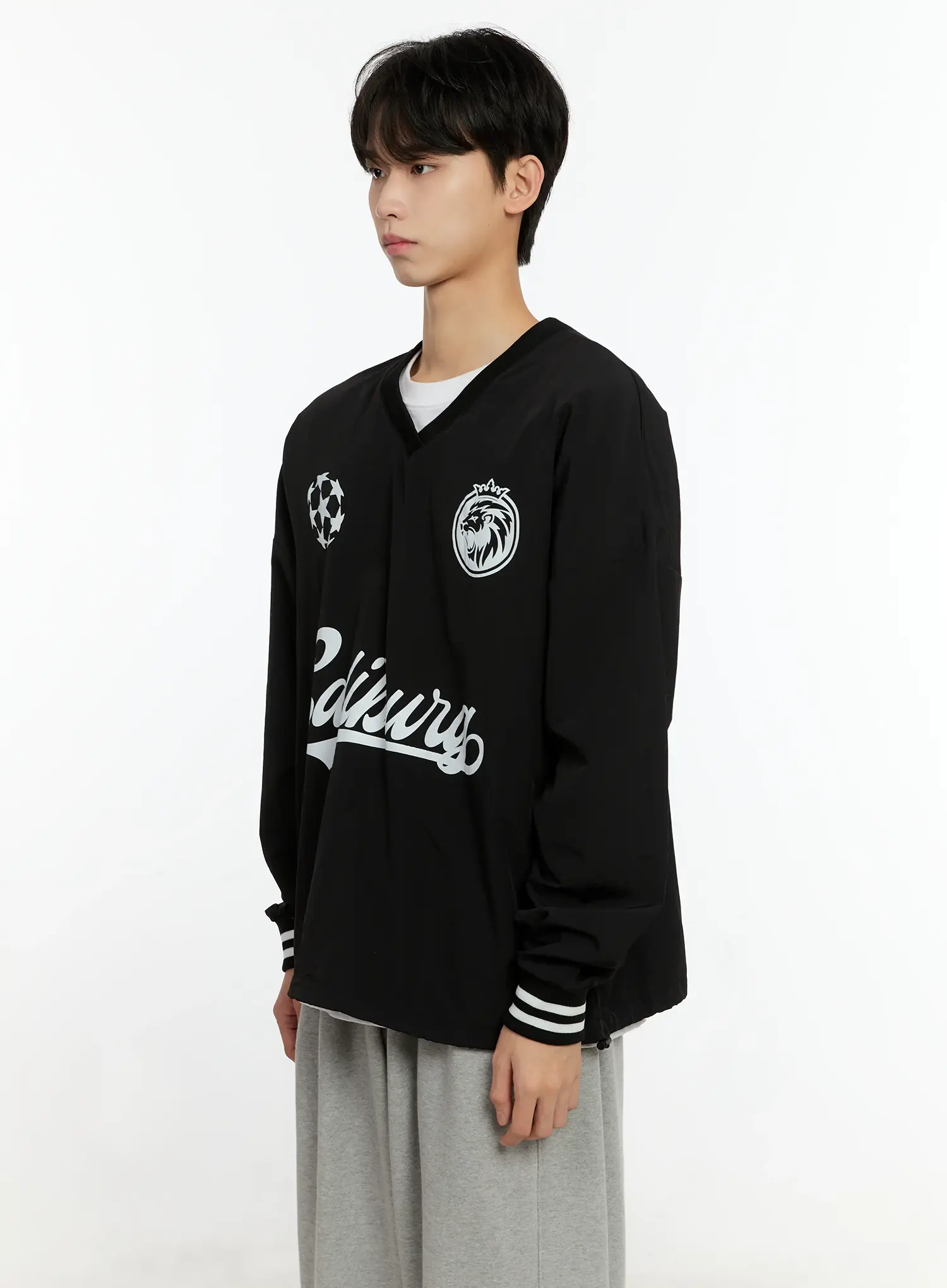 Men's V-Neck Sporty Sweatshirt IO531 - Image 4