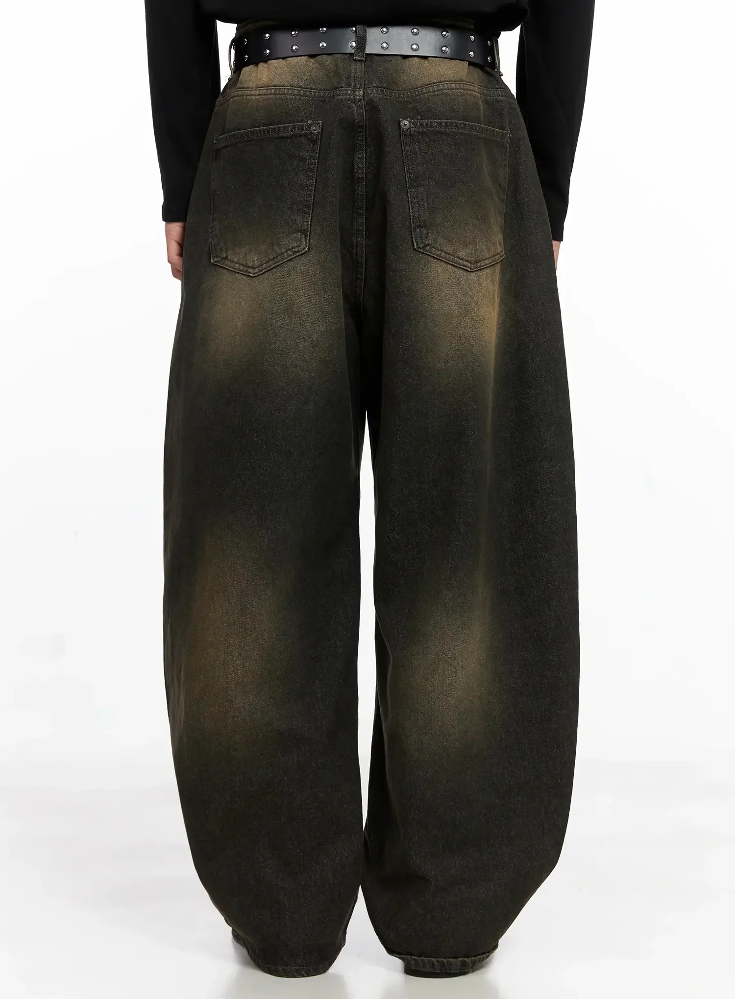 Men's Vintage Fade Wide-Leg Jeans IO516 - Image 7