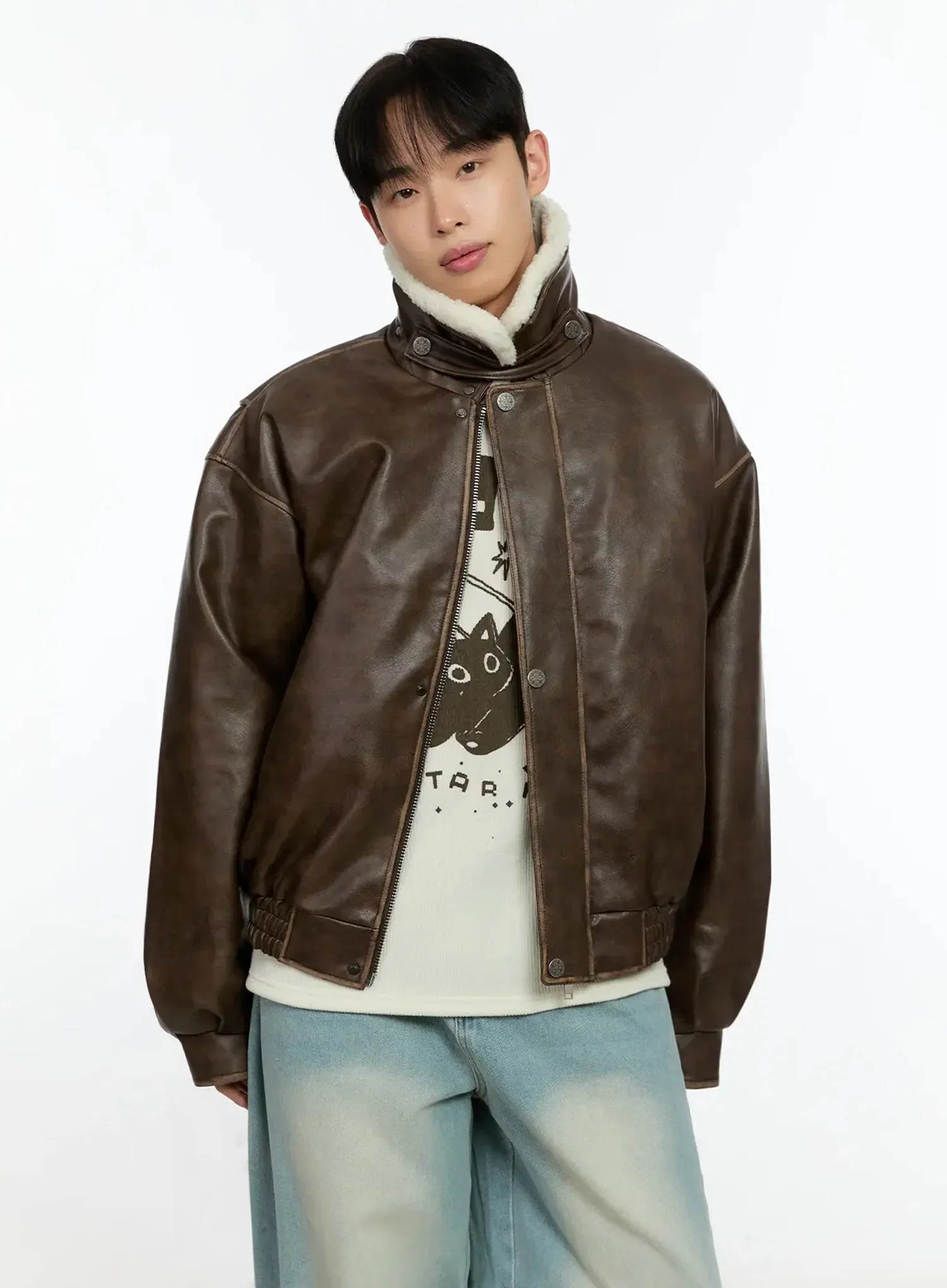 Men's Vintage Faux-Leather Mustang Jacket IN525 - Image 10