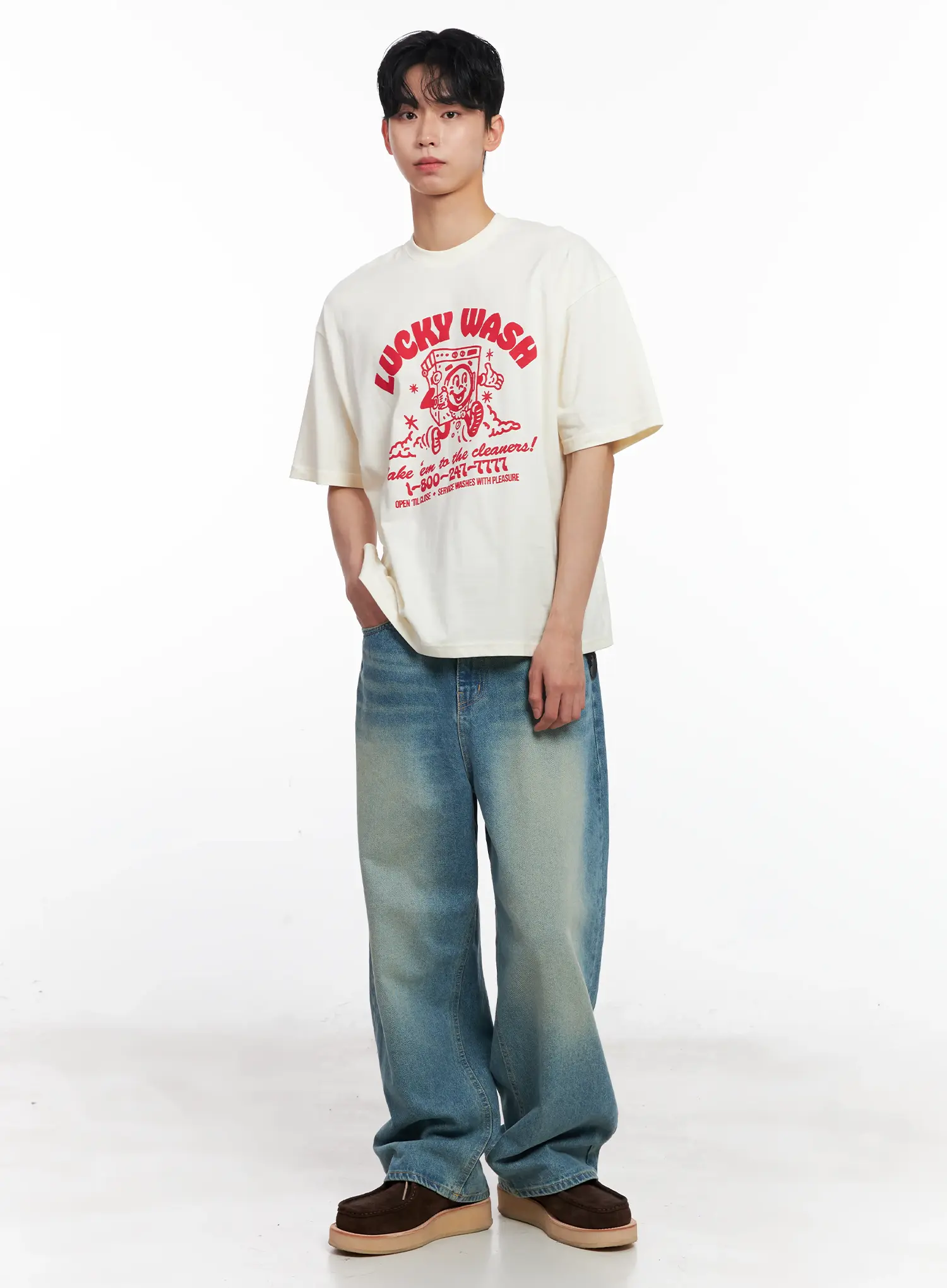 Men's Vintage "Lucky Wash" Graphic T-Shirt IL501 - Image 10