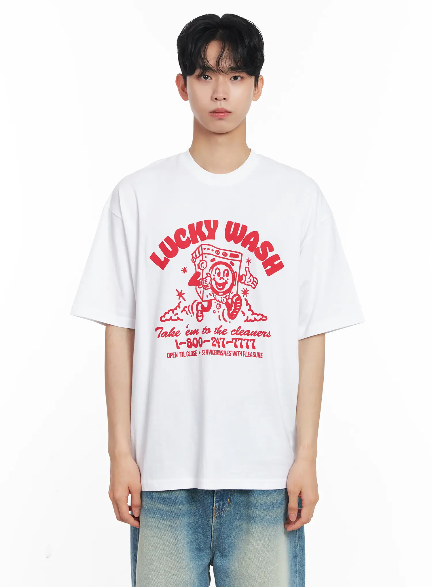 Men's Vintage "Lucky Wash" Graphic T-Shirt IL501 - Image 13