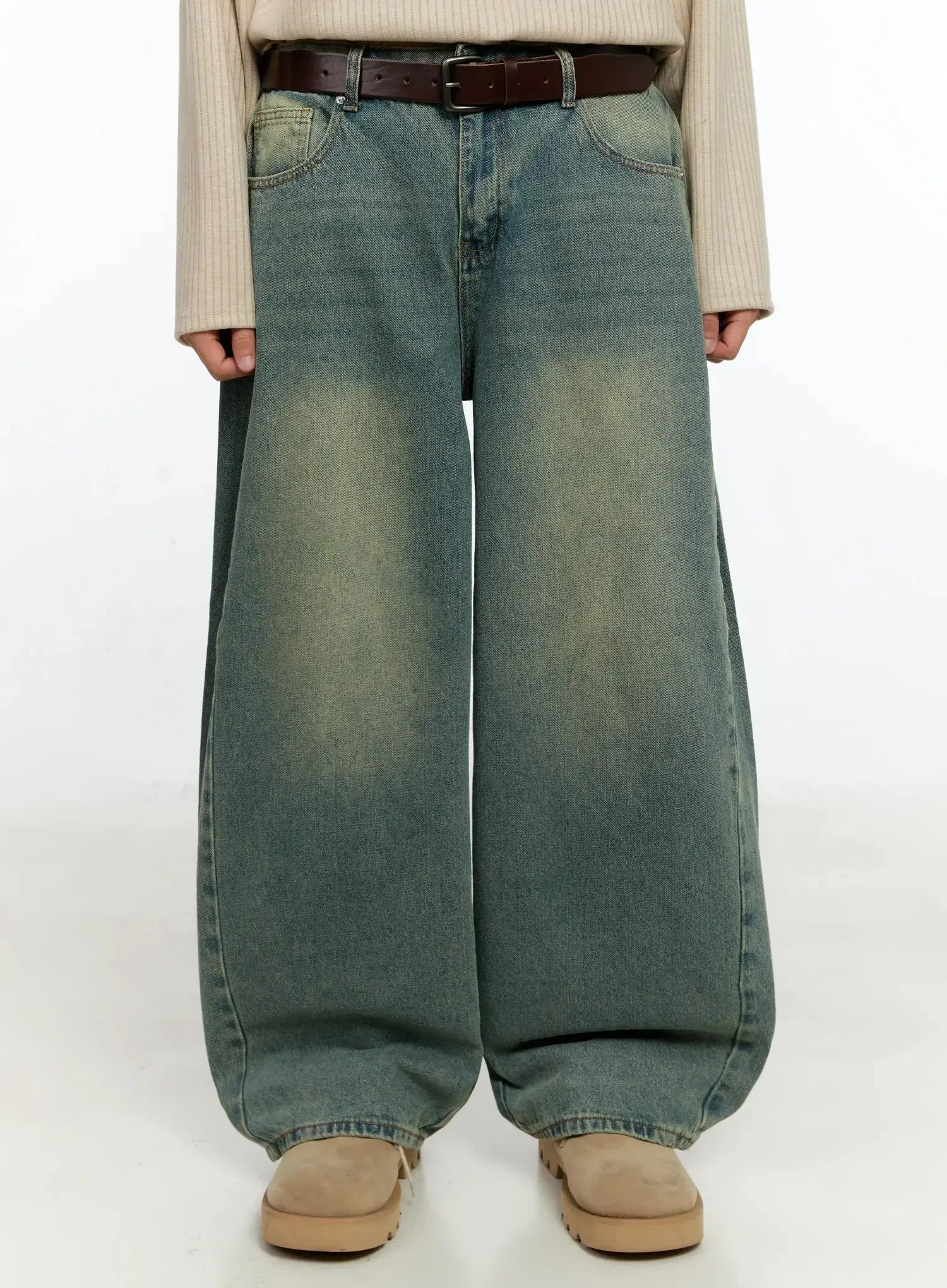 Men's Vintage Wash Side Point Jeans IN525