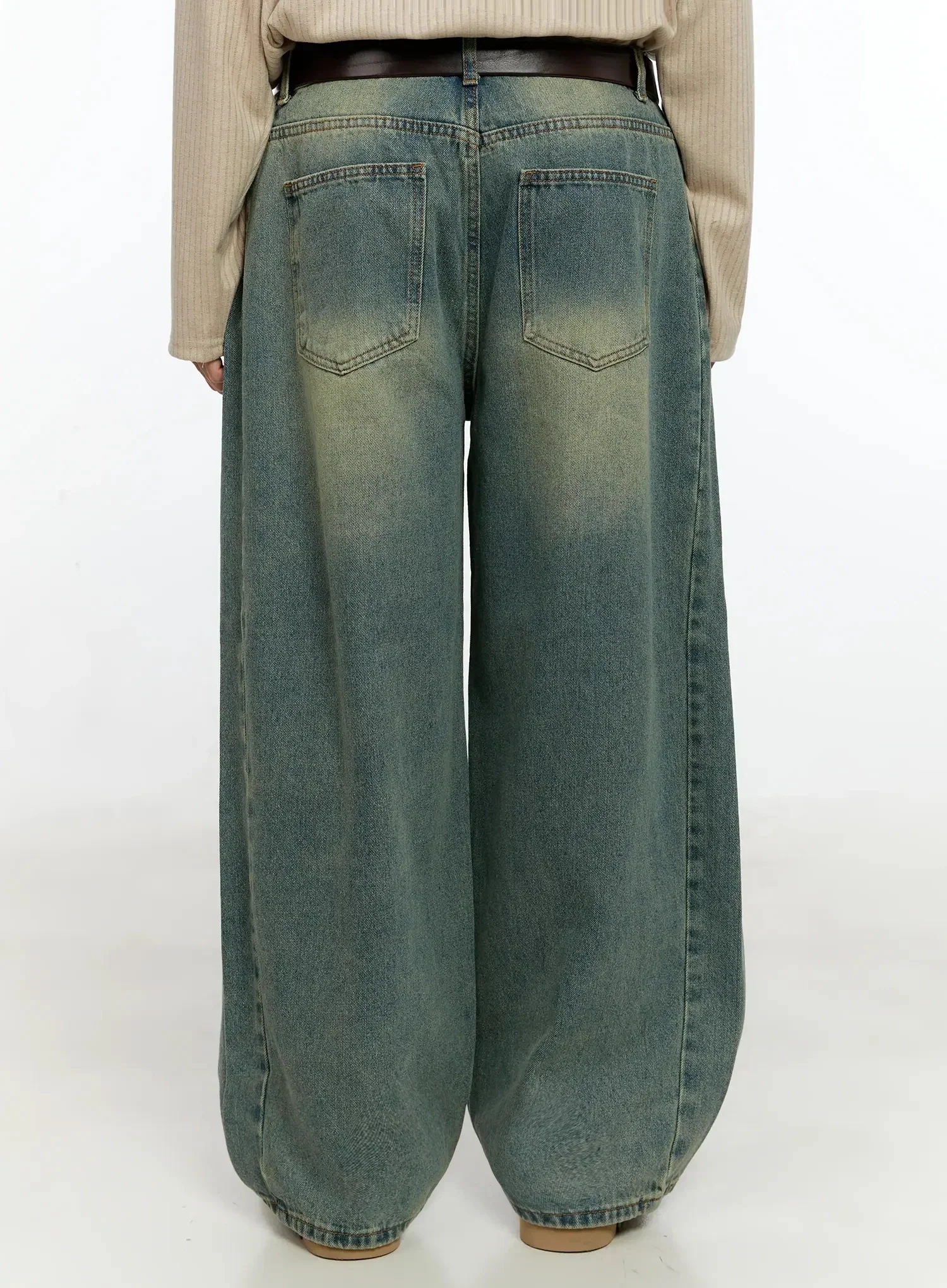 Men's Vintage Wash Side Point Jeans IN525 - Image 8