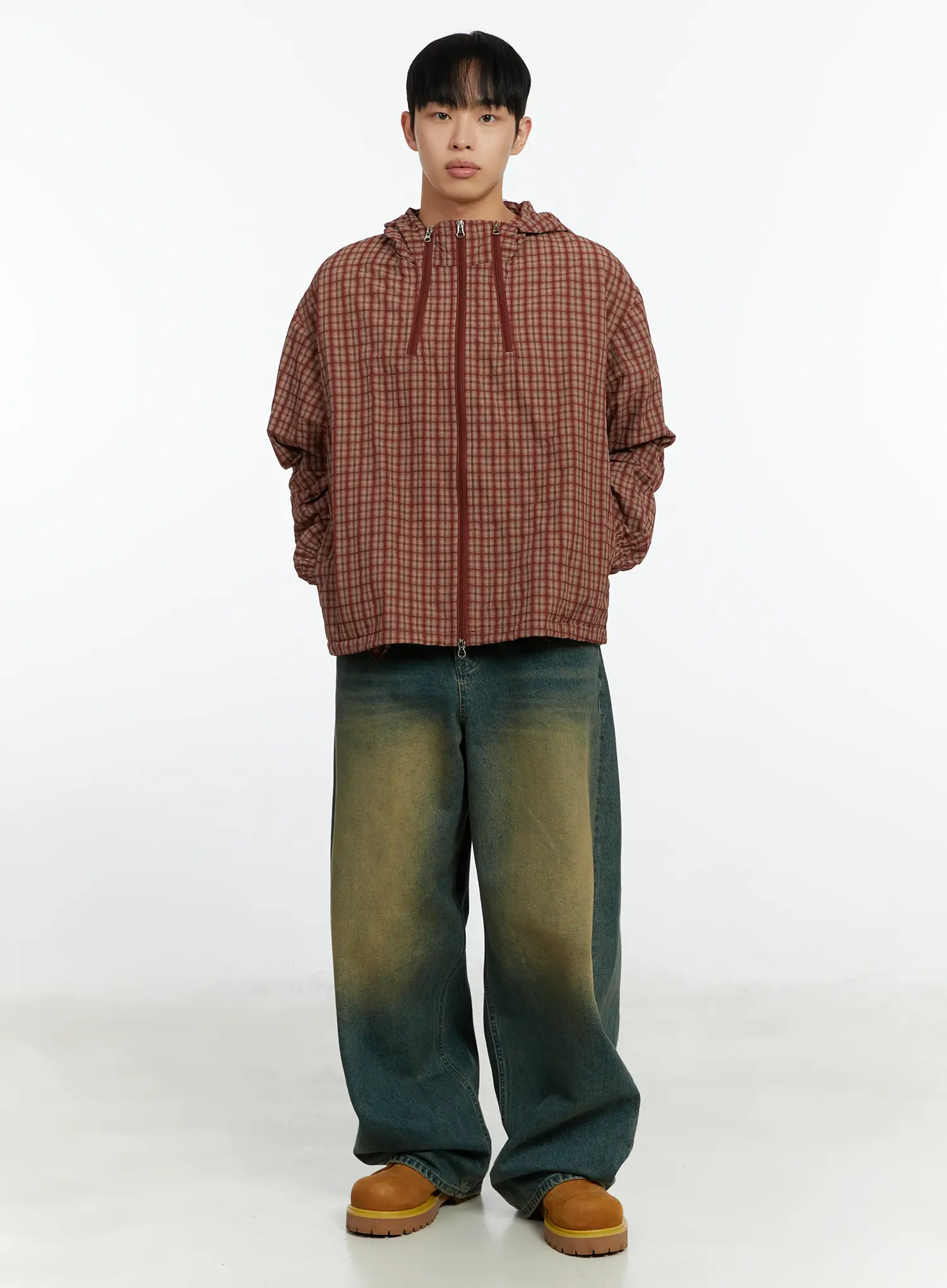 Men's Vintage Wash Wide Leg Jeans IF510 - Image 8