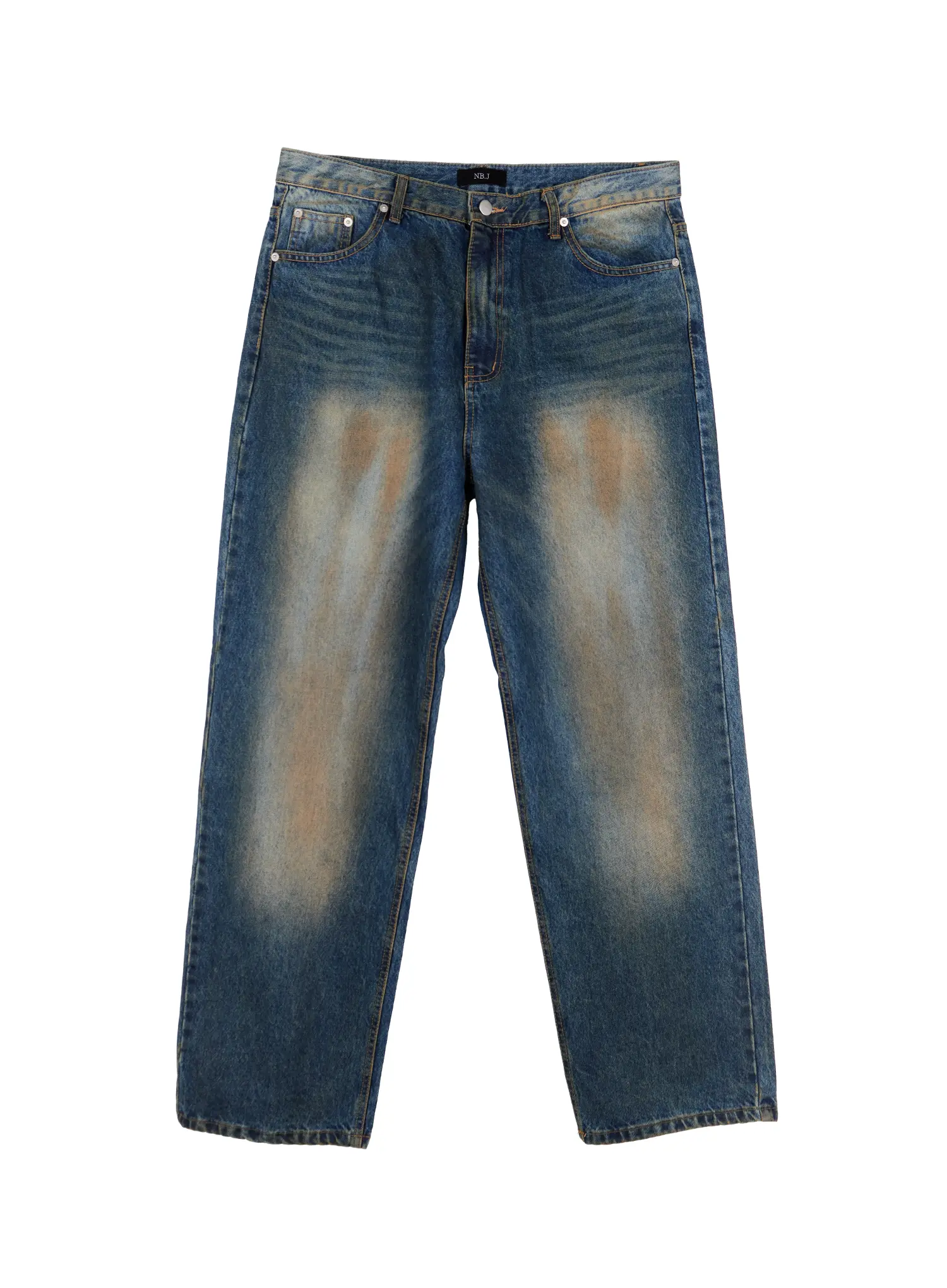 Men's Vintage Wash Wide Leg Jeans IS530 - Image 16