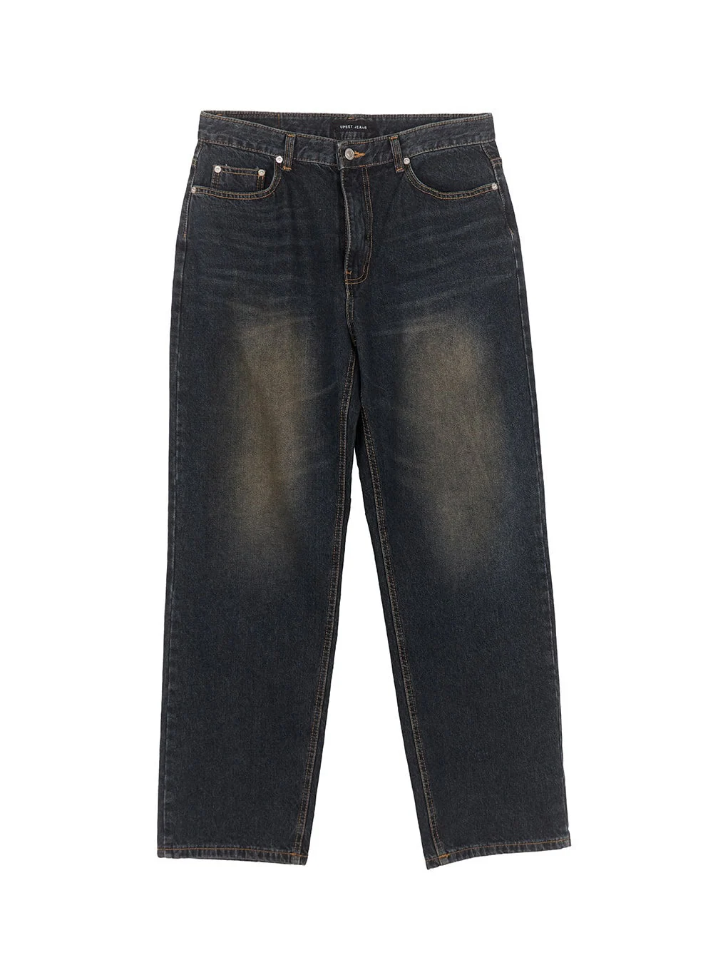 Men's Vintage Washed Wide-Leg Jeans IM527 - Image 12