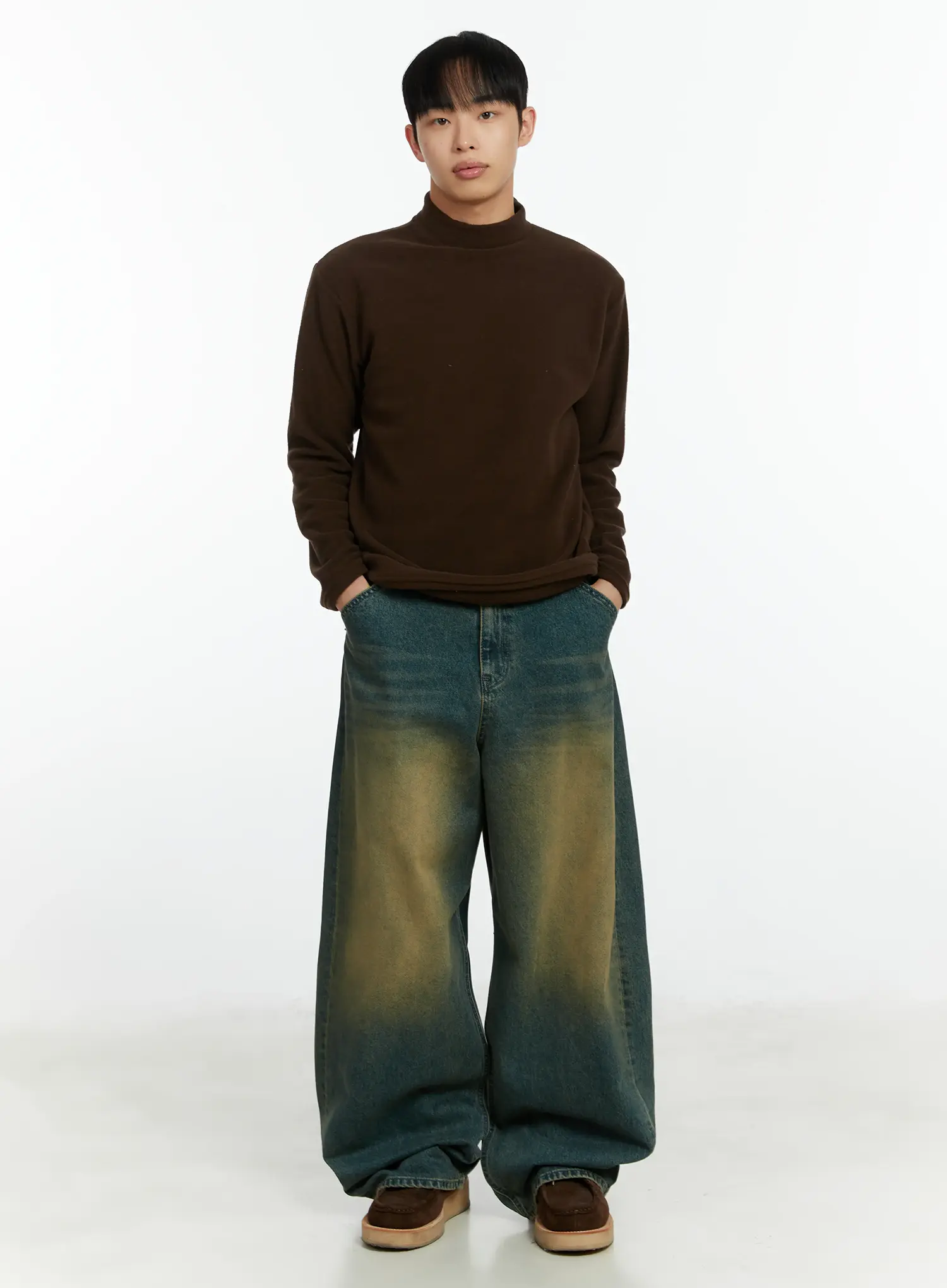 Men's Warm Fleece Mock Neck Pullover IF510 - Image 7