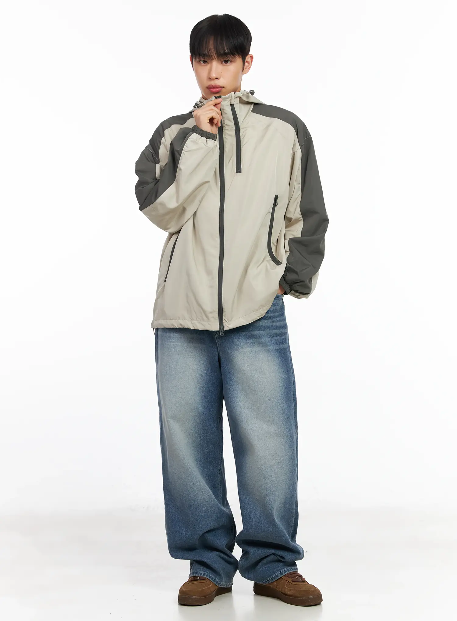 Men's Washed Baggy Jeans IM516 - Image 11