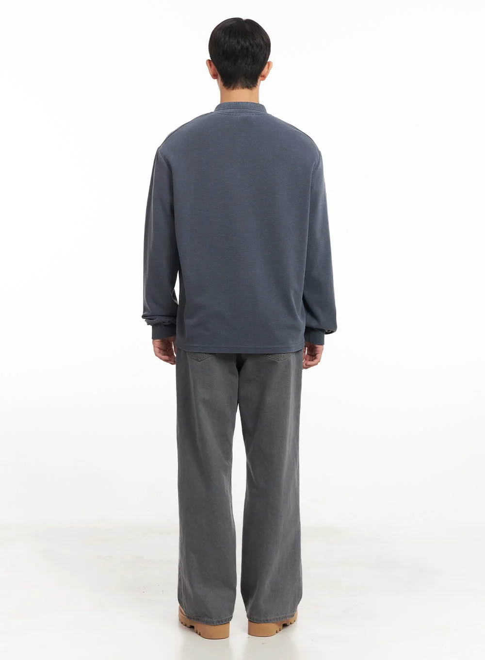 Men's Washed Cotton Collared T-Shirt IM527 - Image 8