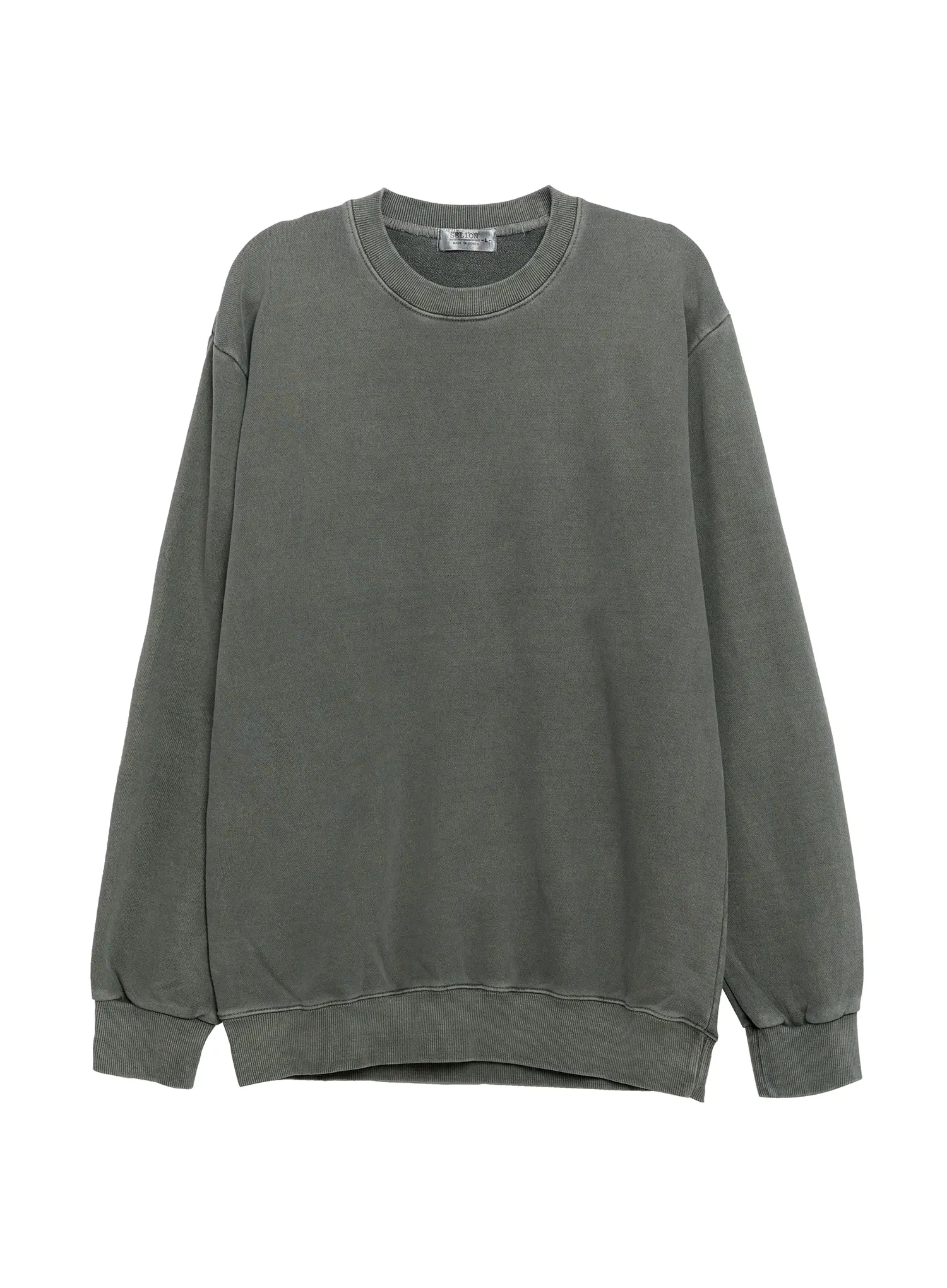 Men's Washed Crewneck Sweatshirt IG512 - Image 6