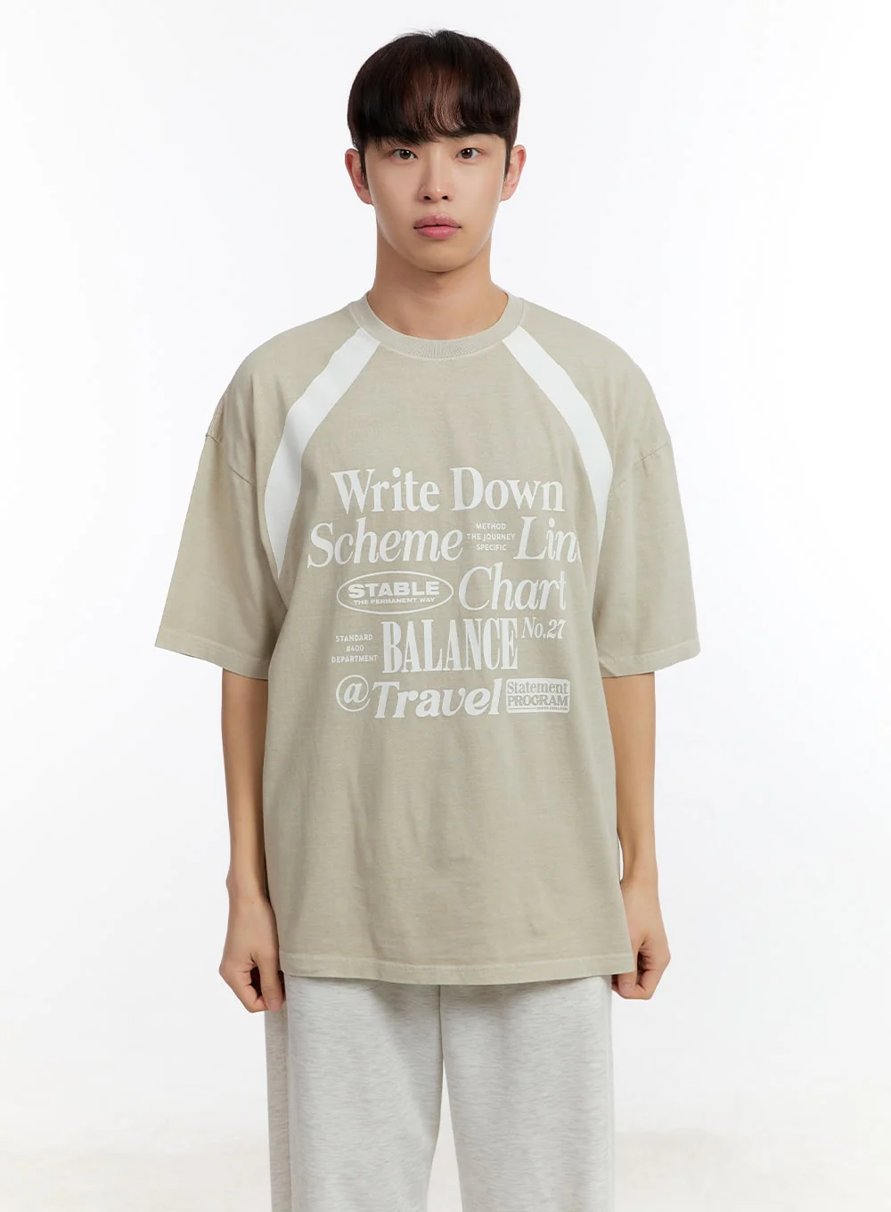 Men's Washed Graphic T-Shirt IA507 - Image 12