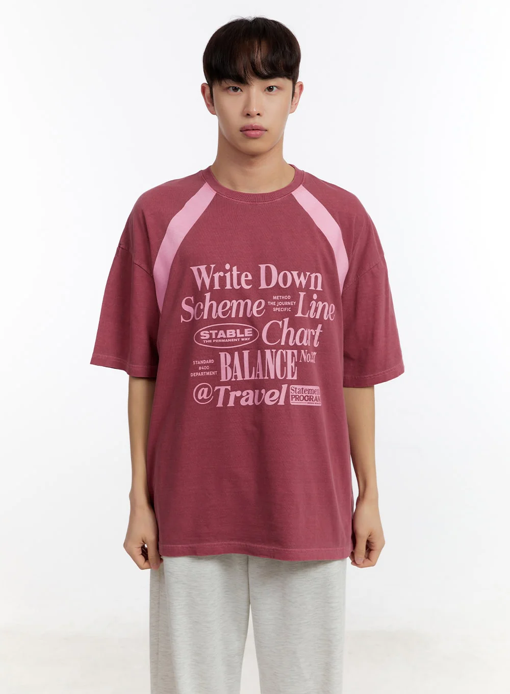 Men's Washed Graphic T-Shirt IA507 - Image 13