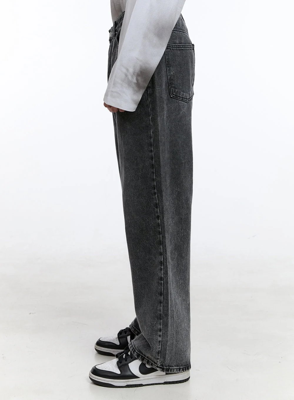 Men's Washed Jeans IG427 - Image 4