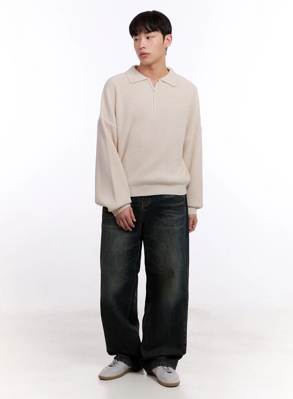 Men's Washed Relaxed-Fit Jeans IM512 - Image 10