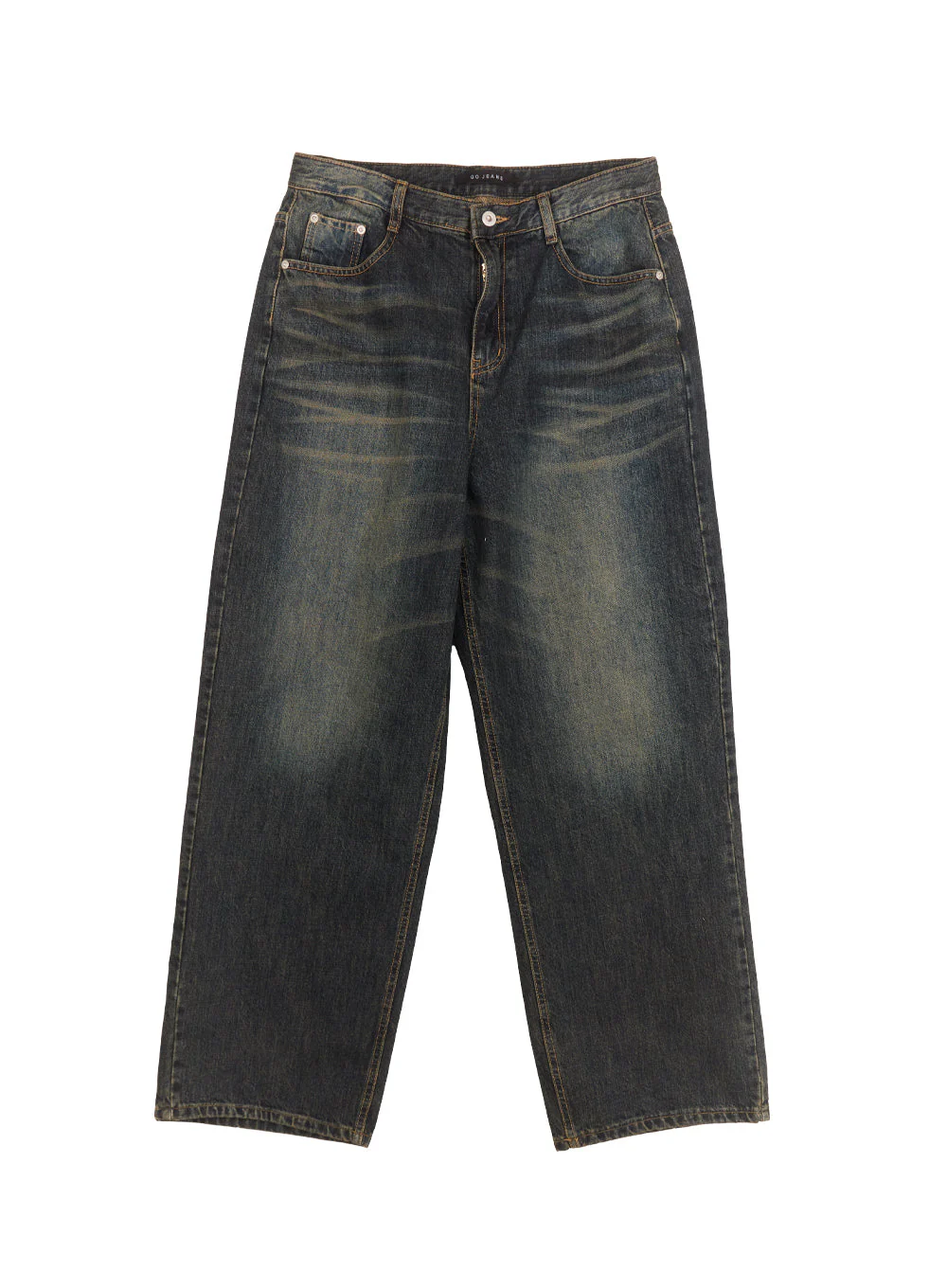 Men's Washed Relaxed-Fit Jeans IM512 - Image 12