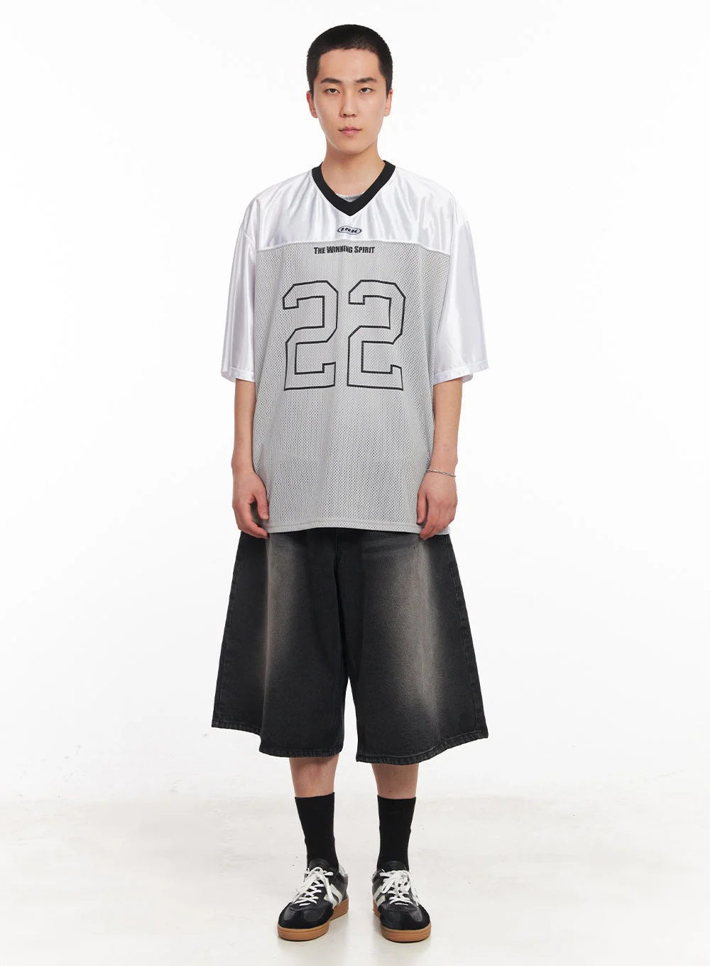 Men's Washed Relaxed-Fit Jorts IY505 - Image 6