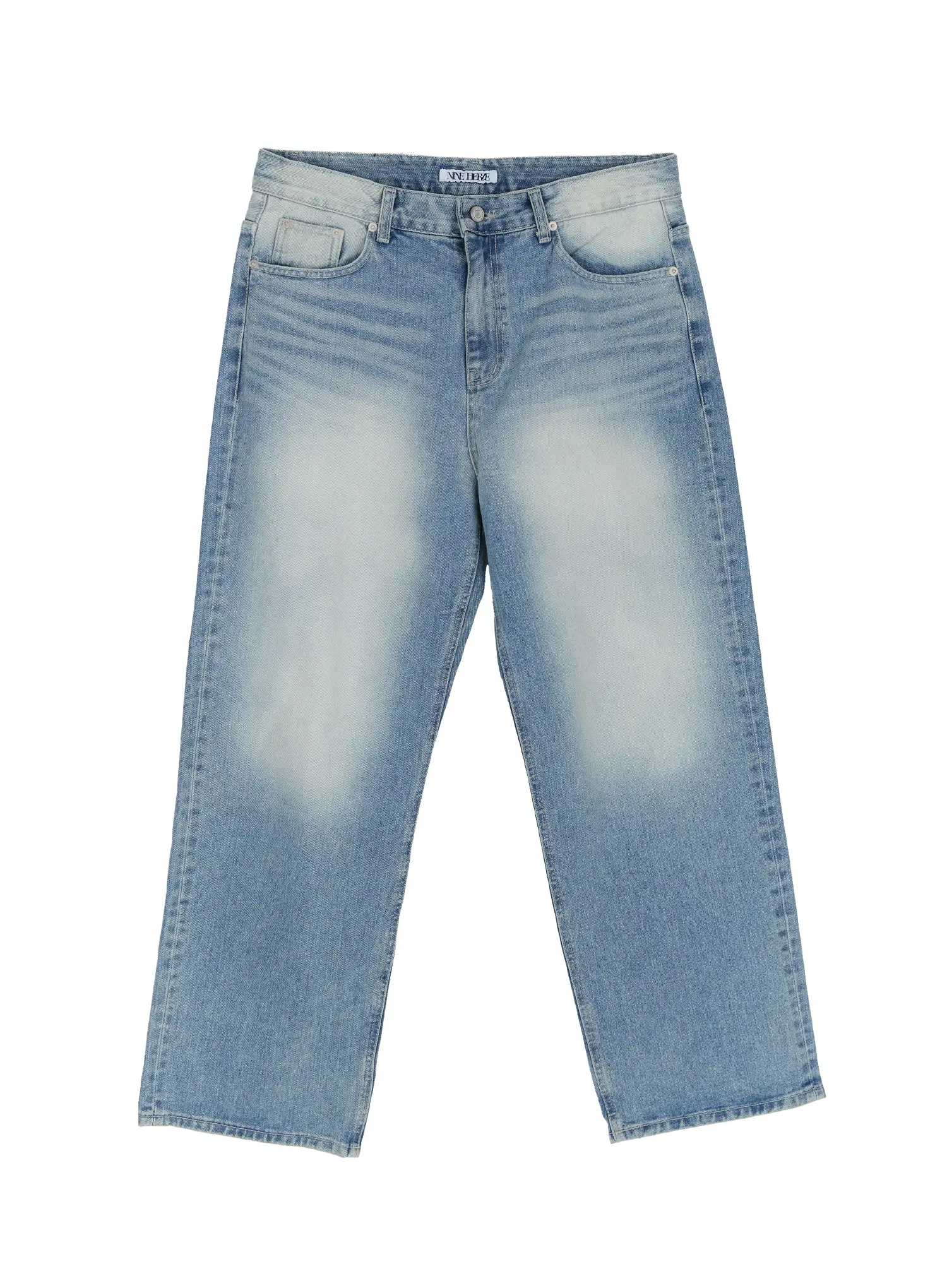 Men's Washed Wide-Fit Baggy Jeans IM503 - Image 10