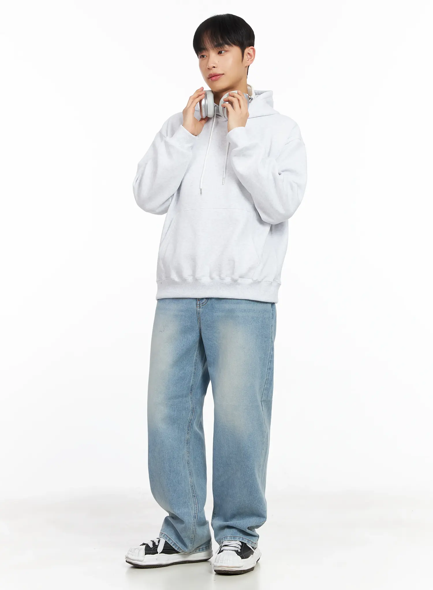 Men's Washed Wide-Fit Jeans IM511 - Image 2