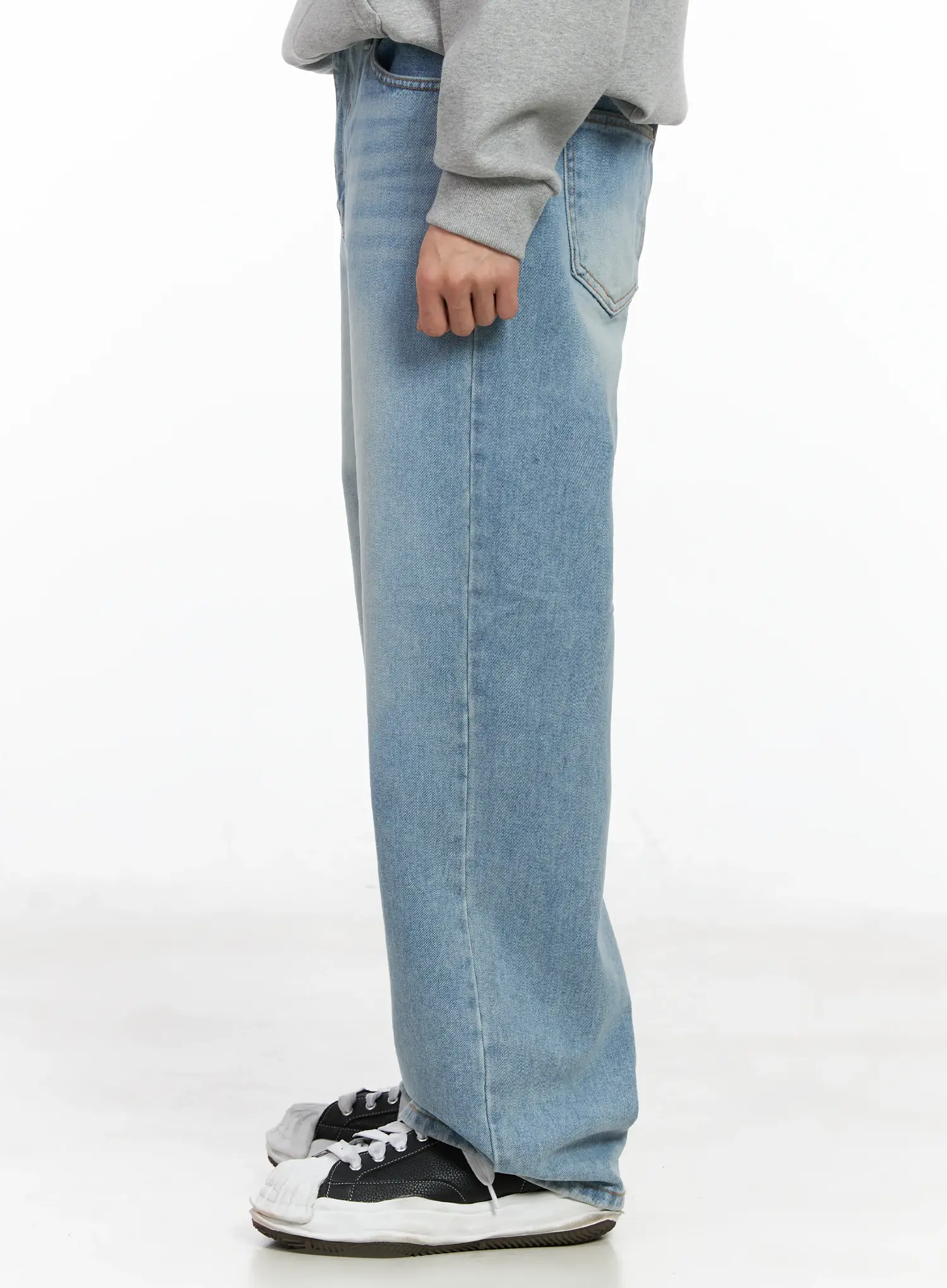 Men's Washed Wide-Fit Jeans IM511 - Image 6