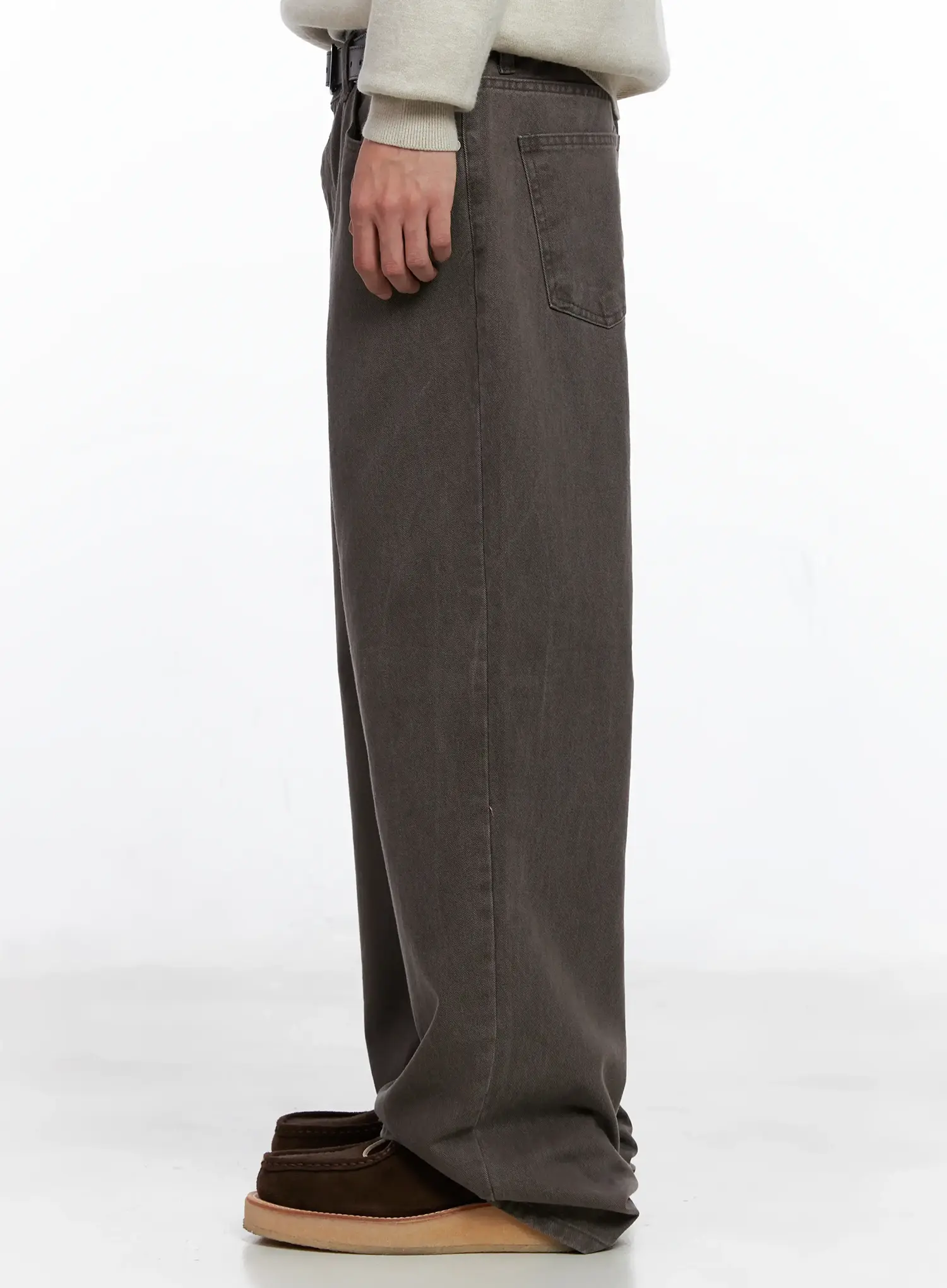 Men's Washed Wide-Leg Pants IS519 - Image 5
