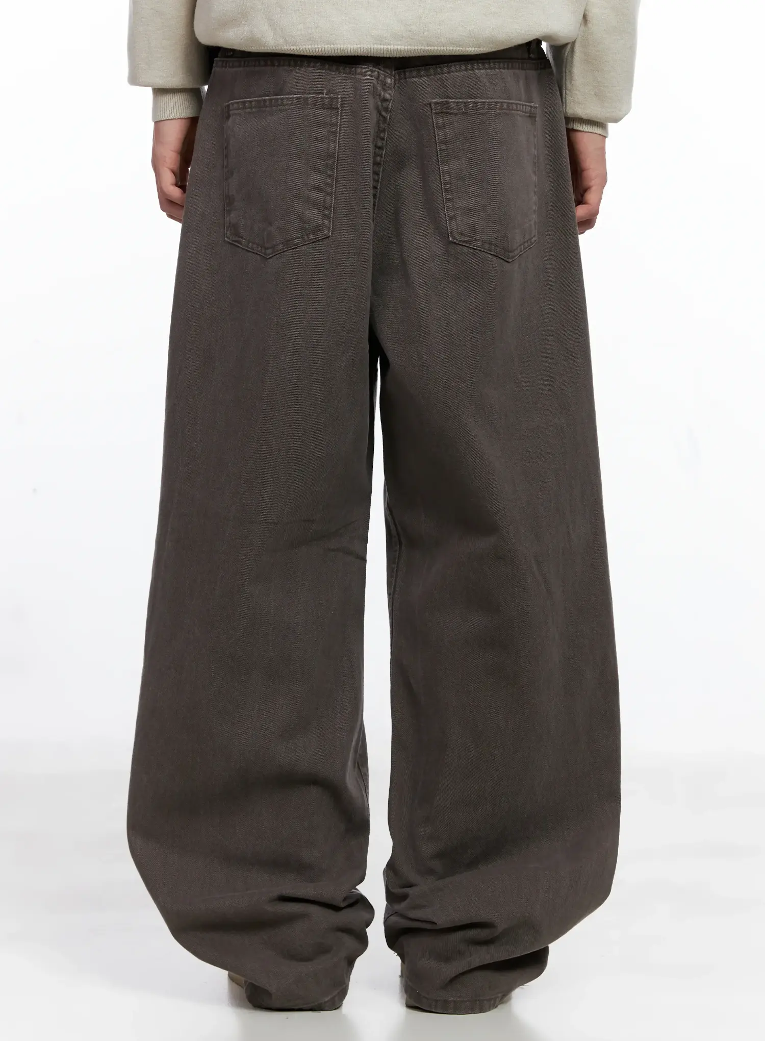 Men's Washed Wide-Leg Pants IS519 - Image 8